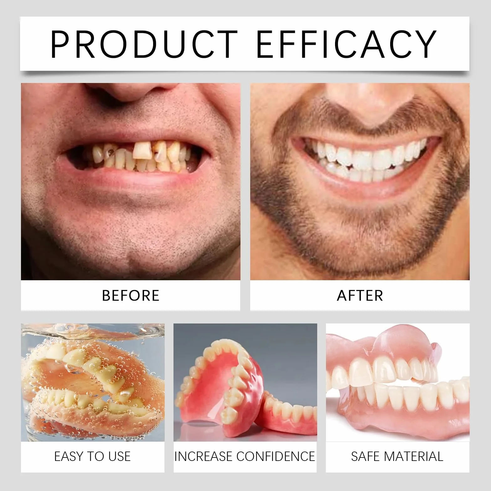 Silicone Reline zestaw do usuwania zębów, protezy silikonowe, zestaw do naprawy zębów, zestaw do naprawy zębów, protezy silikonowe do zębów, protezy tymczasowe