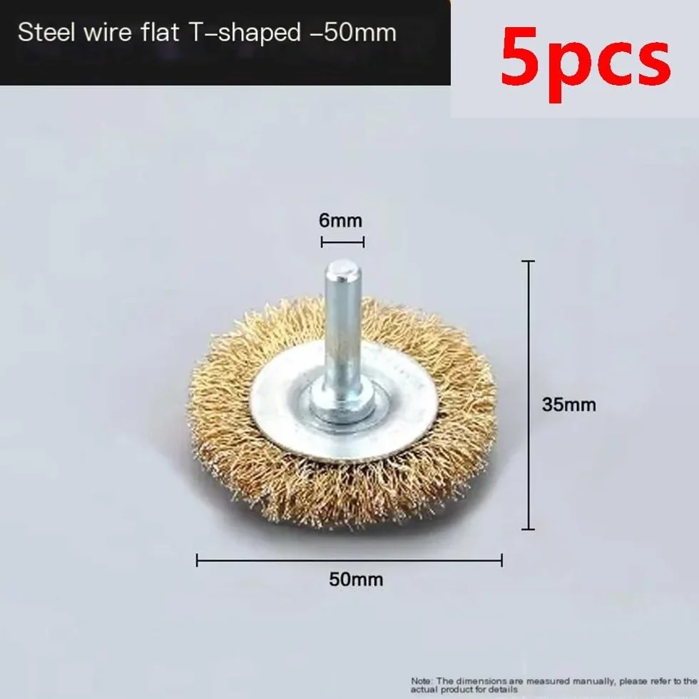 Szczotki druciane Głowica polerska Miska Płaski zestaw typu T Pen 10-100mm(50mm)