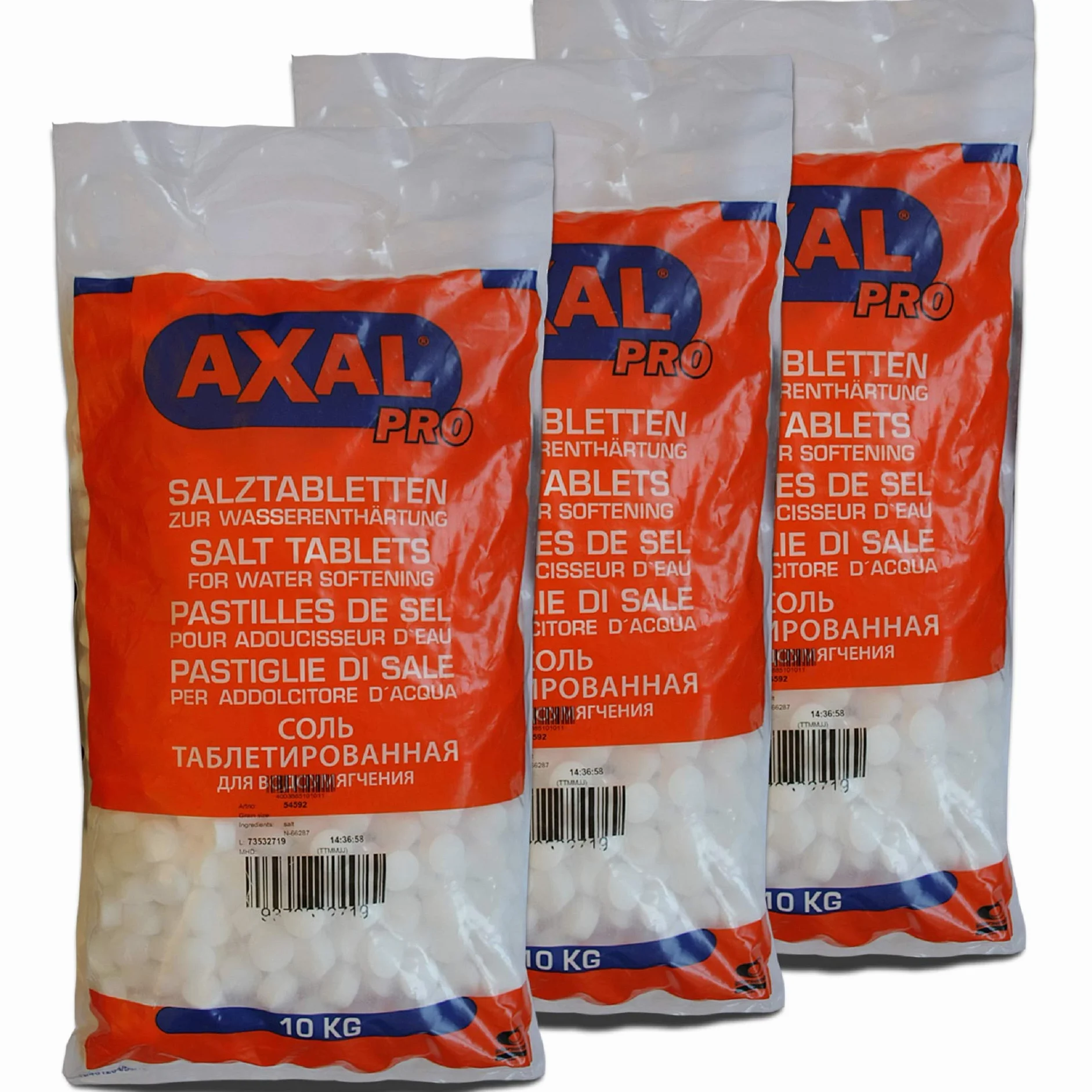 Axal Pro 30 kg solne tabletki sól regeneruj?ca 3 x 10 kg forma tabletek do zmi?kczania wody baseny