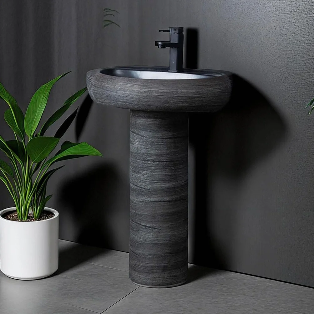 Ceramiczna Umywalka Łazienkowa Nablatowa, Umywalka Nablatowa, Umywalka Zewnętrzna Na Postumencie, Zintegrowana Umywalka Stojąca Do Domowej Toaletki, Stylowy I Funkcjonalny Design