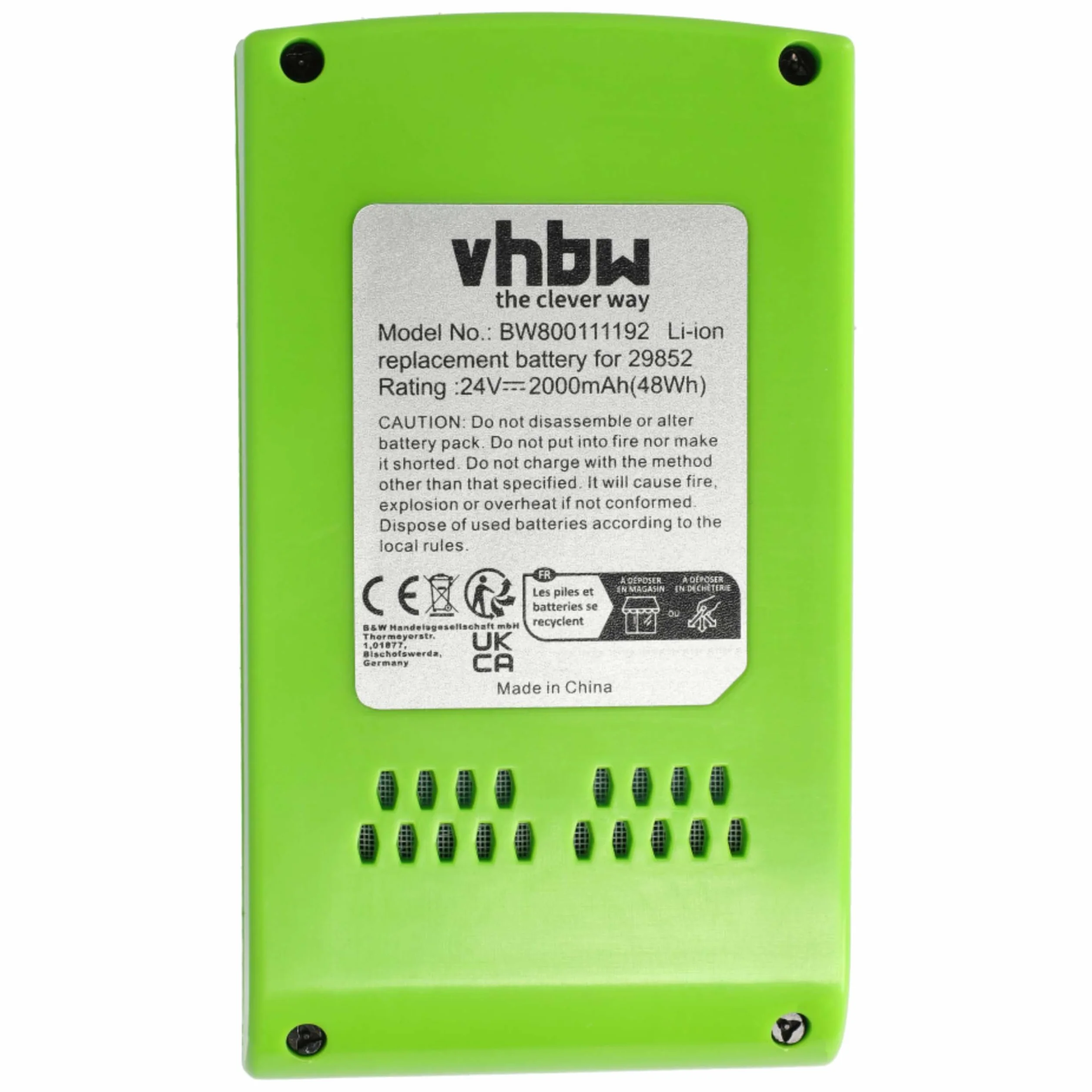 vhbw 3 x akumulator litowo-jonowy 2000 mAh (24 V) do narzędzi elektrycznych Greenworks 210007 Tools 24 V podkaszarka Deluxe jak 29322, 29807.