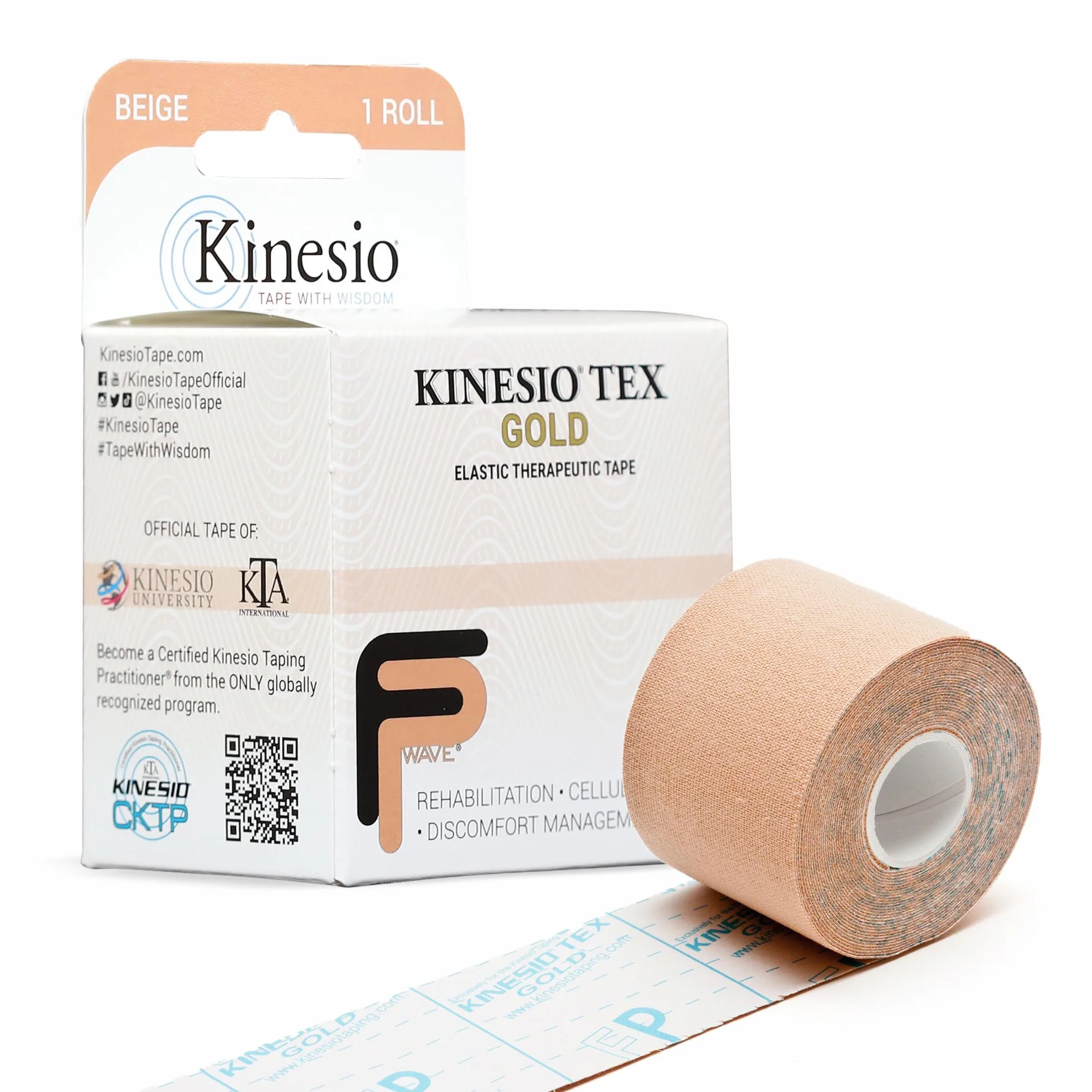 Kinesio Rolka taśmy FP - BEŻOWY, 5 m x 5 cm