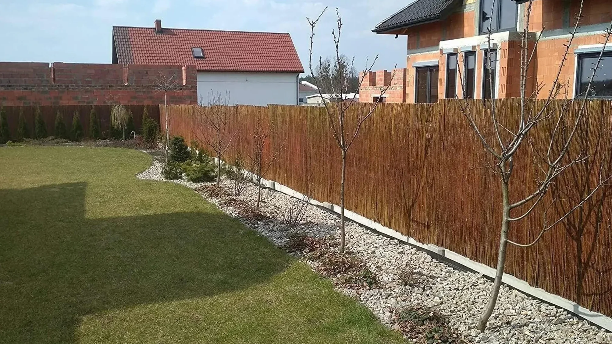 Mata Wiklinowa 40x300 cm Osłona Wierzbowa Naturalny Płot Ochrona przed Wiatrem Słońcem Taras Ogród