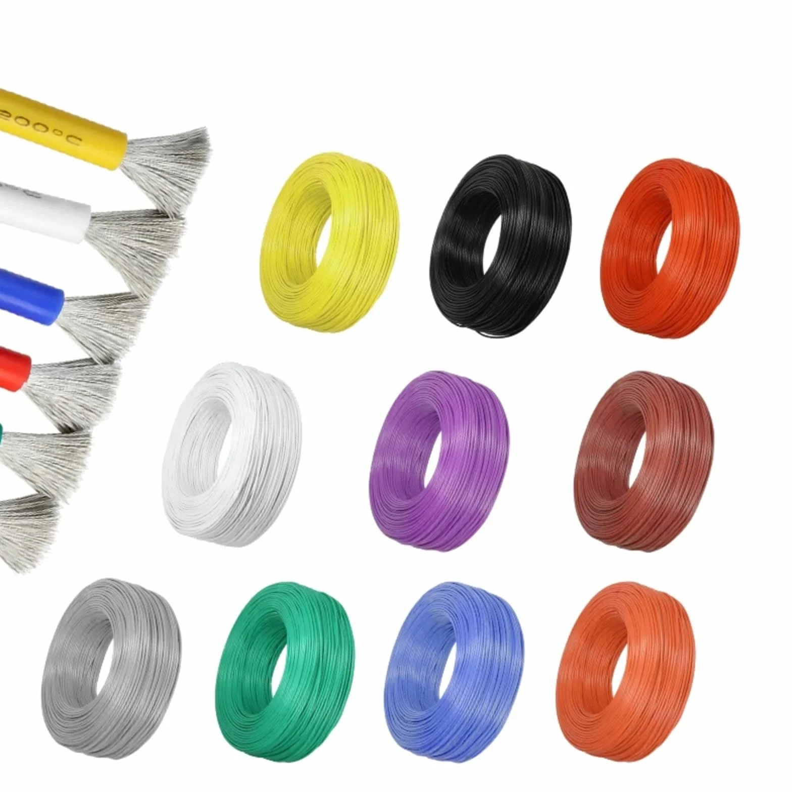 1/3 metrów Kable silikonowe 15 14 13 12 11 10 9 8 7 6 4 2AWG izolacyjne (pomarańczowe; 1M; 12AWG)