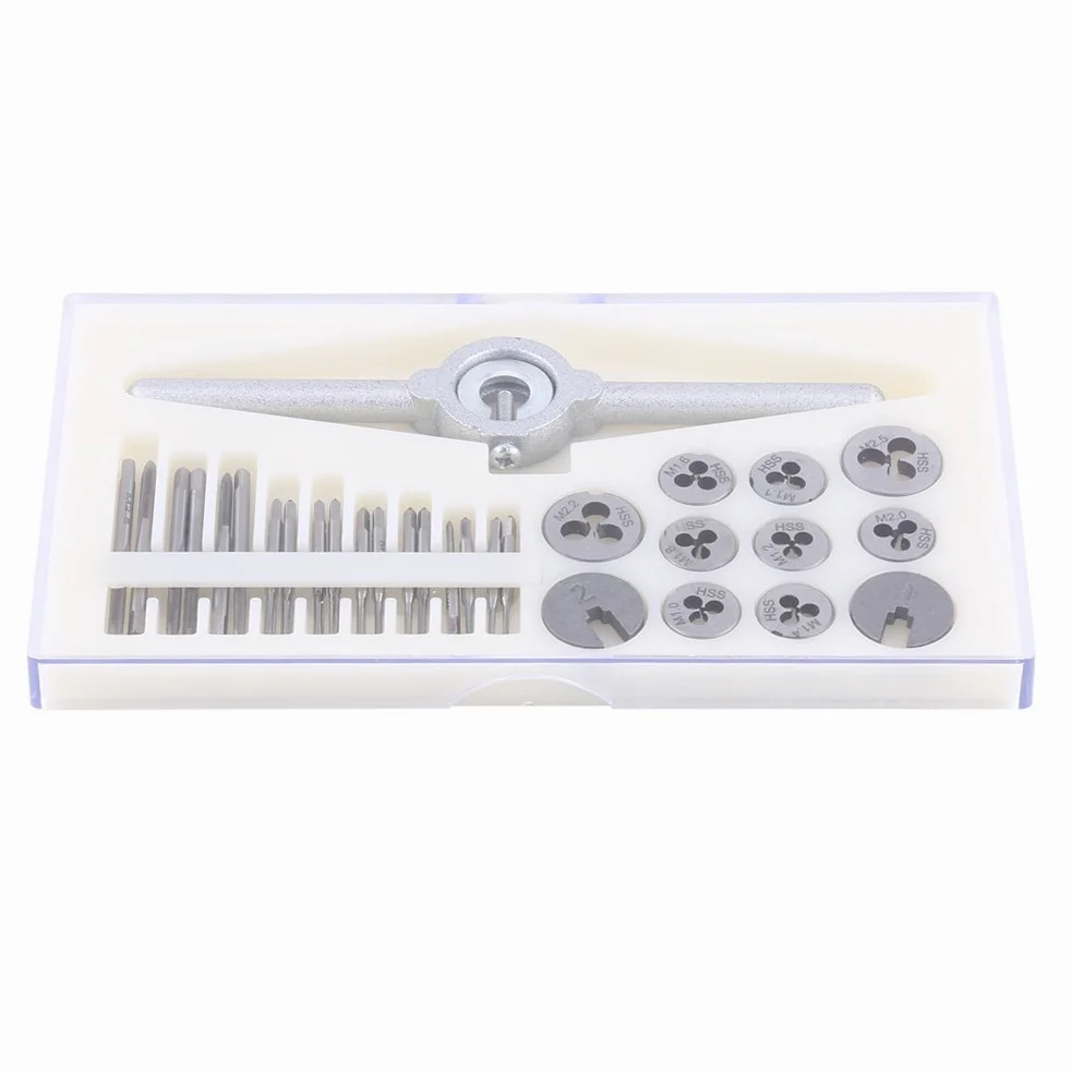 Zestaw 30 szt. Baterie matrycowe regulowane M1,0 -M2,5 2 mm HSS zestaw narzędzi z uchwytem T