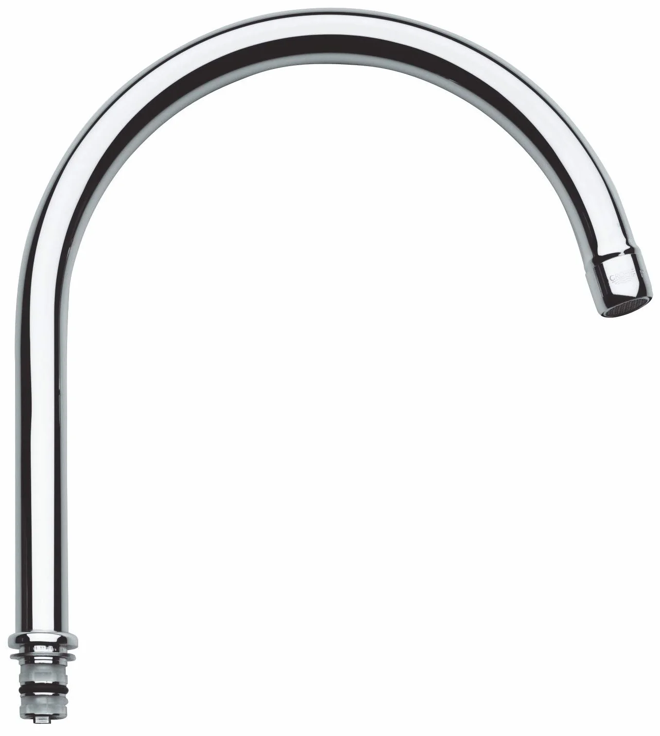 GROHE Wylewka rurowa (trwała powierzchnia, z ogranicznikiem oporu i musserem), chrom, 13049000