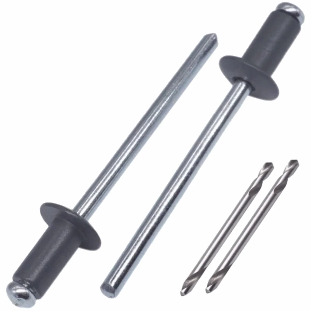 SKIR'CO (800 szt.) Malowane nity zrywalne 3,2 x 12 mm, aluminiowe nity zrywalne, DIN 7337, głowica kopułowa, stalowy trzpień, nity pop (antracyt szary RAL 7016)