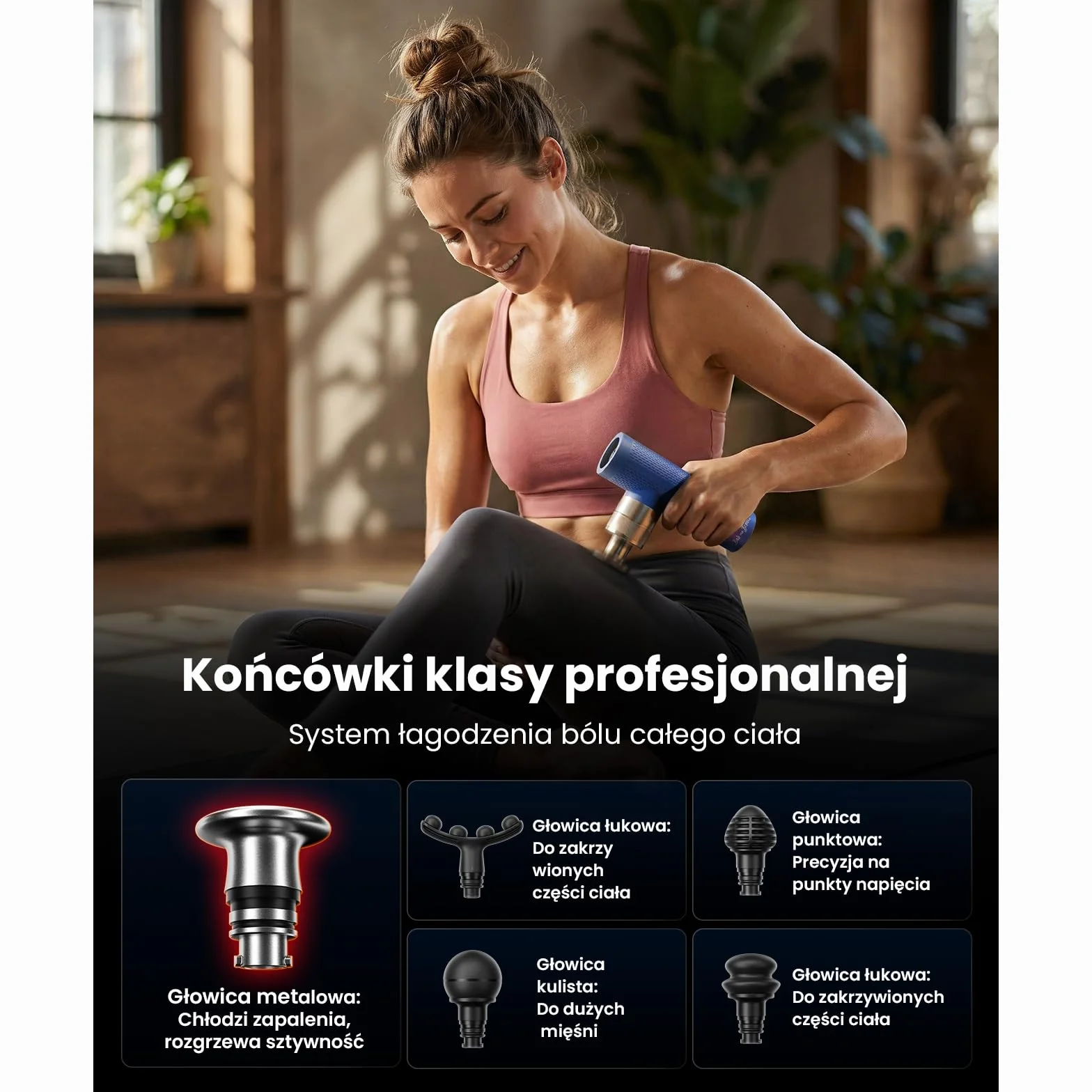 Bob and Brad A7 Mini Pistolet do Masażu 11 mm, Mięśni Głębokich, USB-C, Niebieski