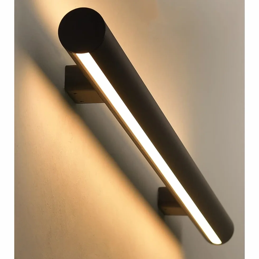 Aluminiowa poręcz LED - podświetlana poręcz schodowa - wewnętrzna poręcz schodowa - uchwyt bezpieczeństwa - do wnętrz, na zewnątrz, do garażu, poddasza, hotelu (kolor: czarny, rozmiar: 59 cali / 1,5