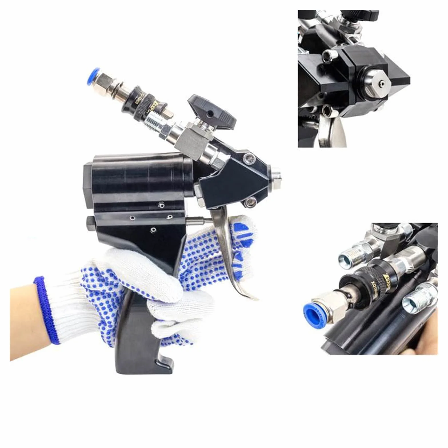 Pistolet natryskowy do pianki poliuretanowej P2 PU wysokociśnieniowy pistolet powlekania Zestaw pistoletu czyszczenia powietrzem,Wysoka wydajność