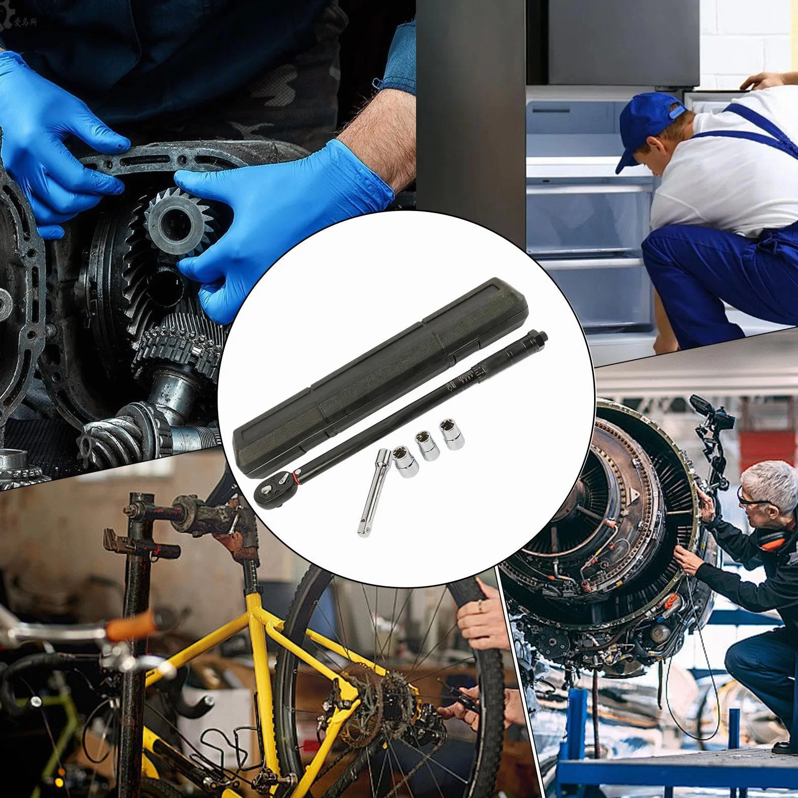 Klucz dynamometryczny 1/2 Ergonomiczne regulowane narzędzia mechaniczne | Klucz dynamometryczny z grzechotką Dla mechaników samochodowych i inżynierów