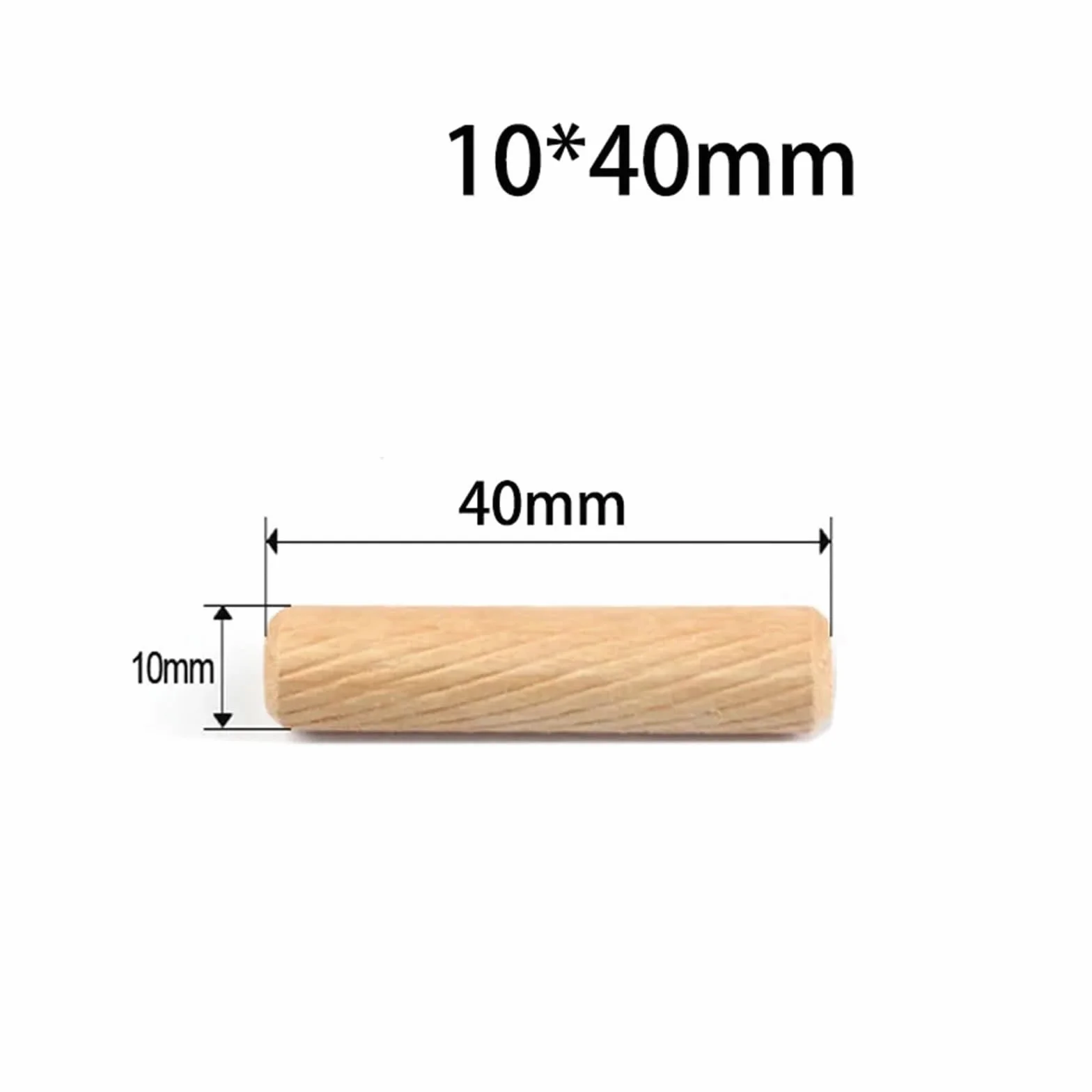 Wspólne kołki łączące, 1000 sztuk/paczka Okrągły 6 * 40 mm 8 10 Szuflada szafki karbowany DIY Obróbka drewna do przyrządów kołków Wiertarka mebli Rzemiosło(10x40)