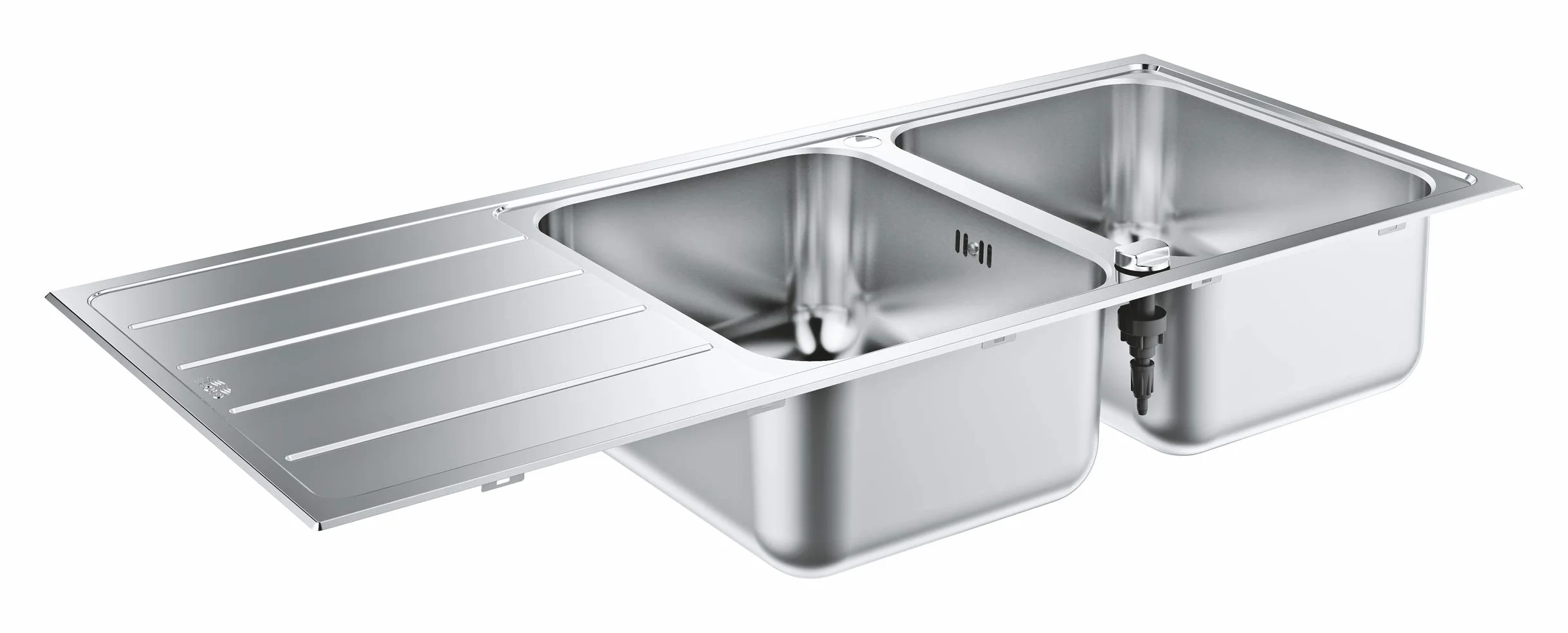 GROHE K500 - Zlew kuchenny z 2 wiadrem, Stal nierdzewna, 31588SD1
