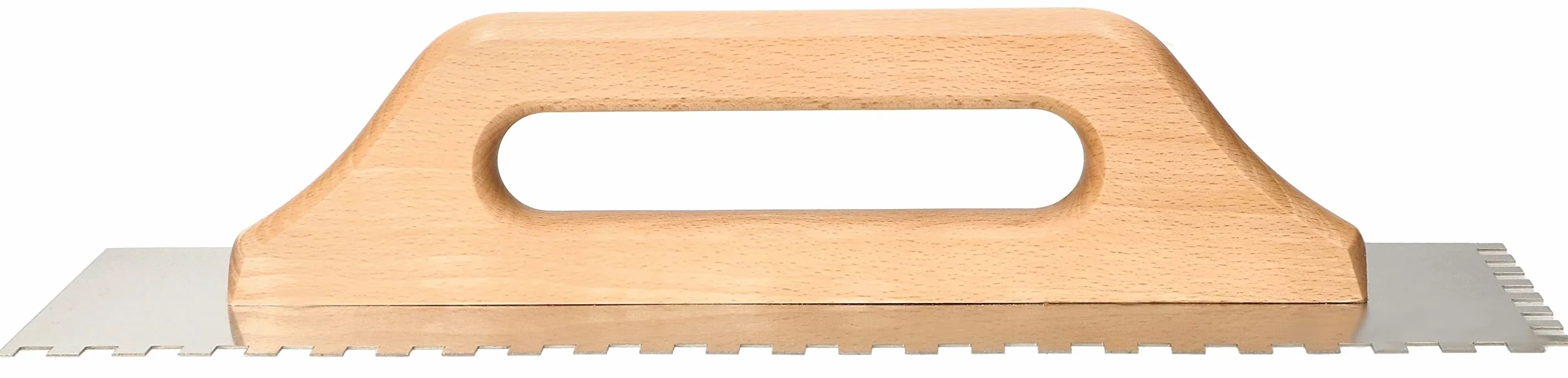 KOTARBAU® Kielnia do wygładzania zębów ze stali nierdzewnej 380 mm ząbki 8 x 8 mm z drewnianym uchwytem