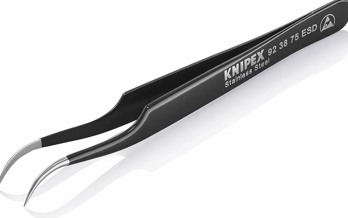 KNIPEX Pinceta uniwersalna ESD matowe gładkie 118 mm, 92 38 75 ESD