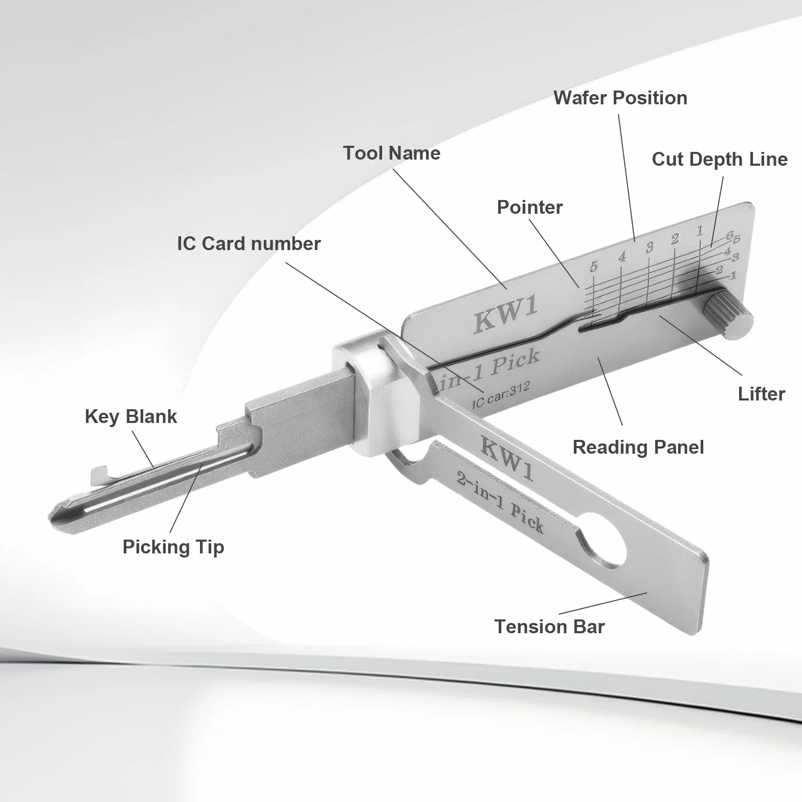 Stainless Steel Master Key Decoder klucz 2 w 1 automatyczny dekoder narzędzie do wytrychania kluczy profesjonalne