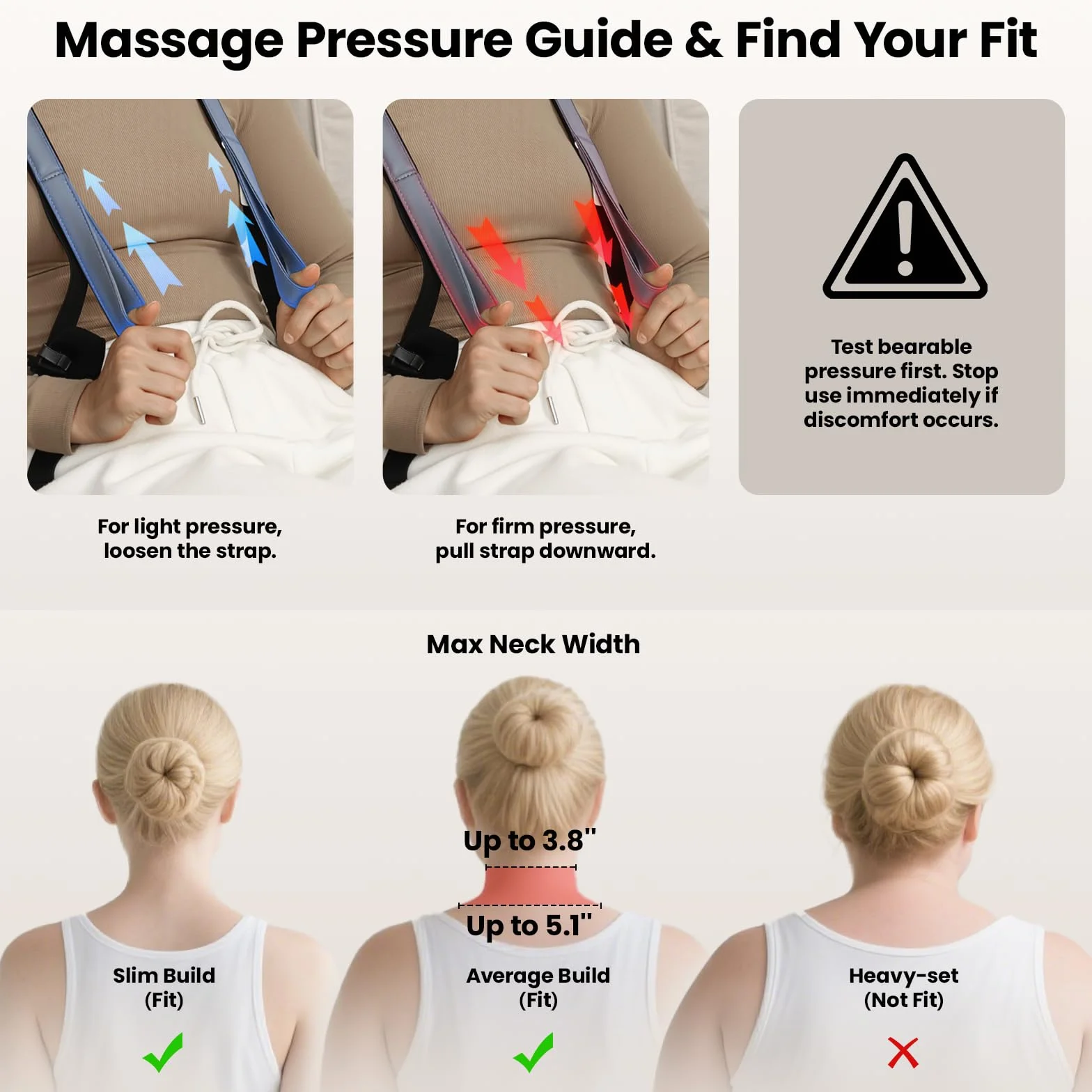 BOB AND BRAD iNeck Pro Masażer Szyi Shiatsu 4D Ugniataniem, Rozgrzewający, Bezprzewodowy - Masażer Karku Pleców Barków