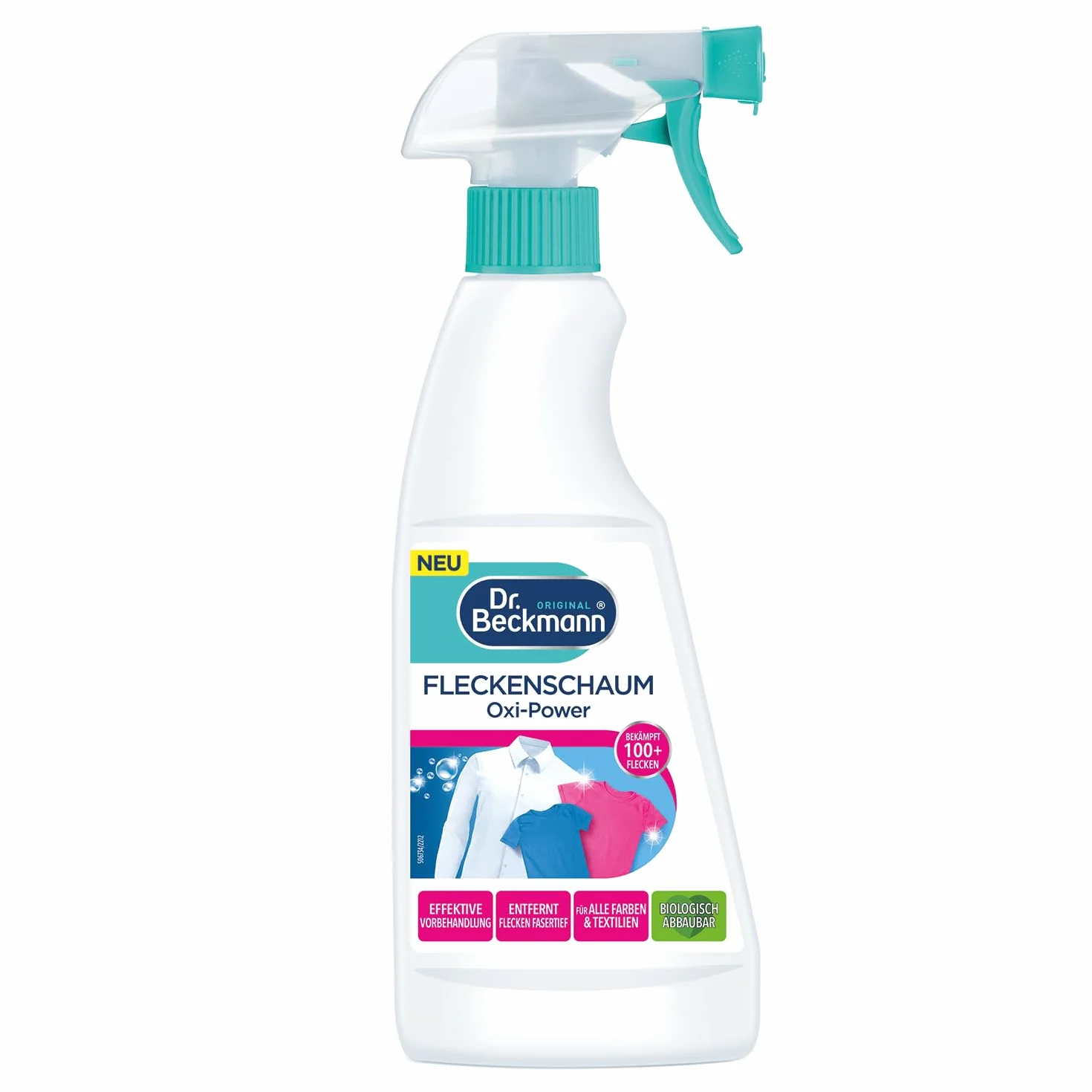 Dr. Beckmann Pianka Oxi-Power | środek do usuwania plam | spray do mycia wstępnego | do wszystkich tekstyliów i kolorów | 500 ml
