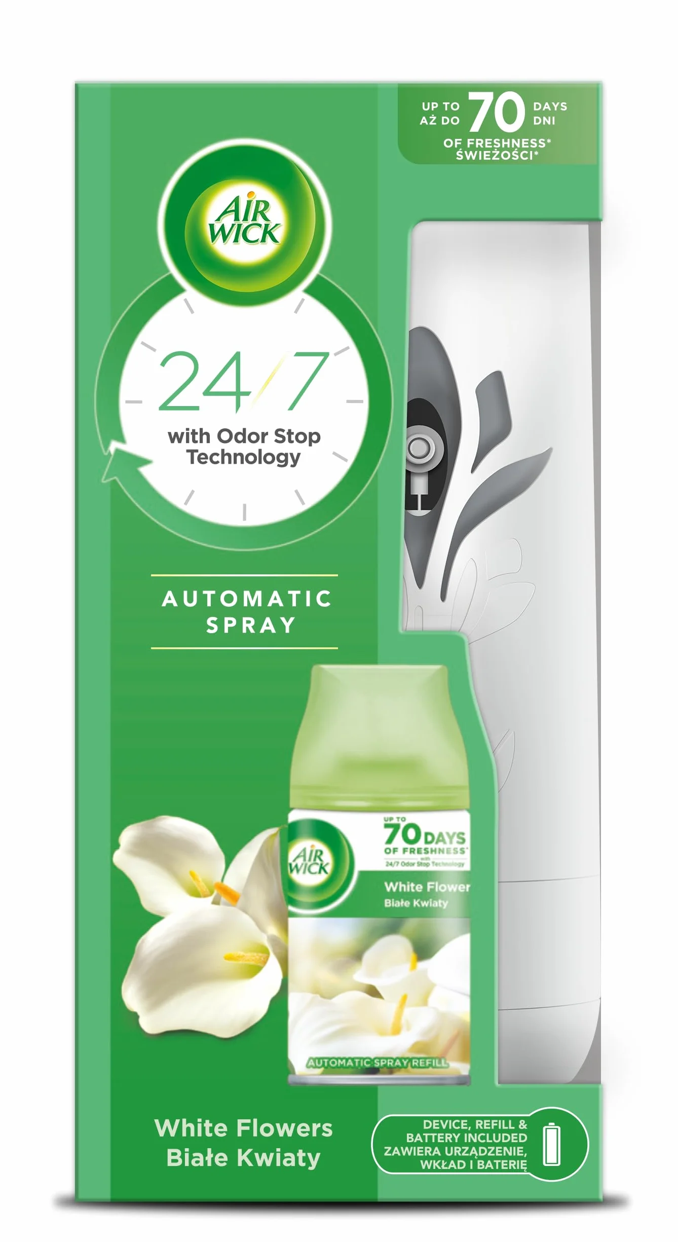 Air Wick Freshmatic Automatyczny odświeżacz powietrza zapach Białe Kwiaty