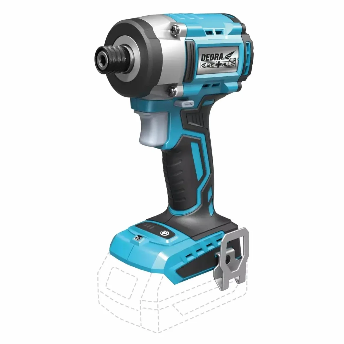 Dedra DED7144 – zakrętarka bezszczotkowa kompaktowa 18 V, moment obrotowy 220 Nm, 3 prędkości obrotowe, uchwyt 1/4" HEX, LED, ergonomiczna rękojeść
