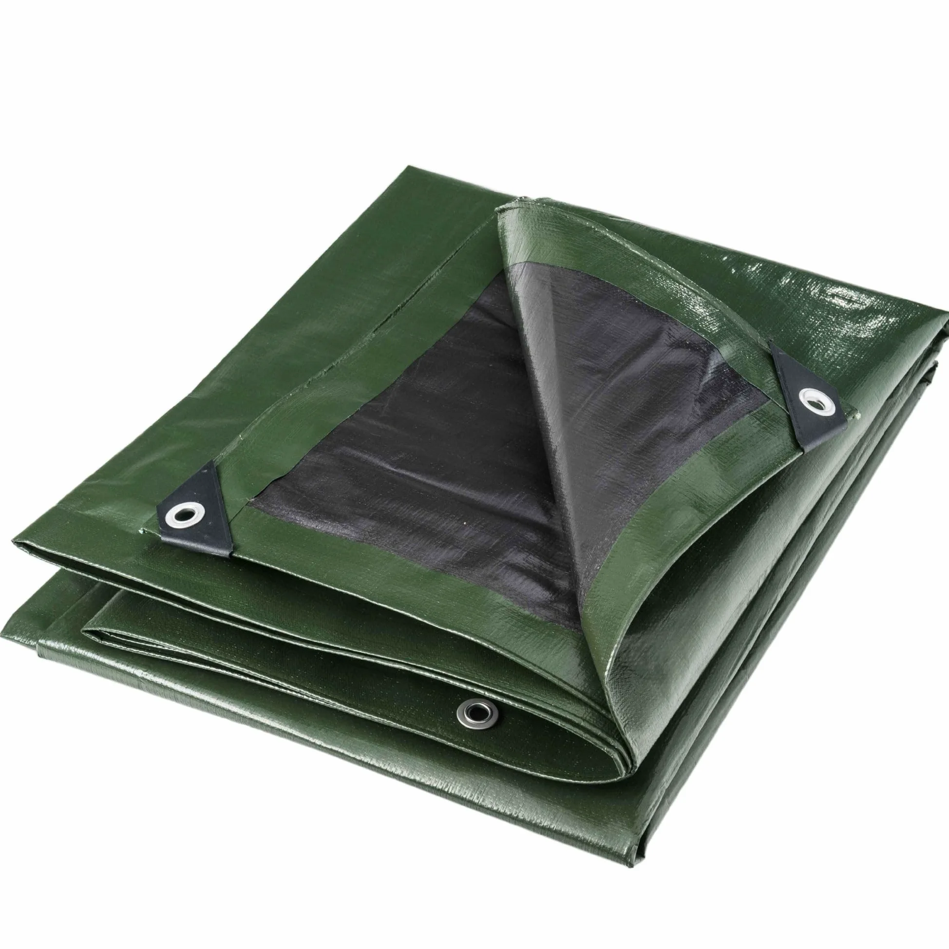 Werkapro Bâche multifonctions noire et verte m2 10668 plandeka ochronna, wodoszczelna, wielofunkcyjna, 4 x 5 m, 240 g/m², dwustronna, zielona i czarna, 4 x 5 m