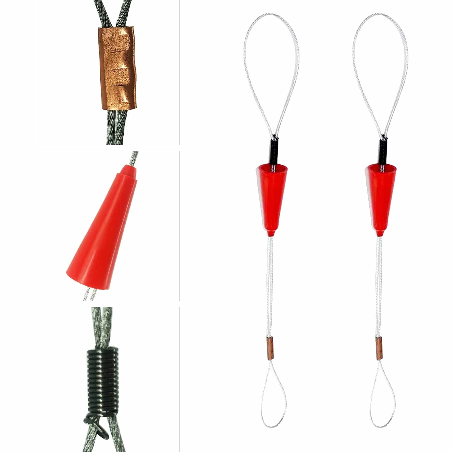 Pomoc do wciągania kabli, spirala naciągowa o długości 20 m, z 2 sprężynami prowadzącymi, taśma do wciągania kabli φ4 mm, pomoc do wciągania kabli w idealnej taśmie do układania kabli