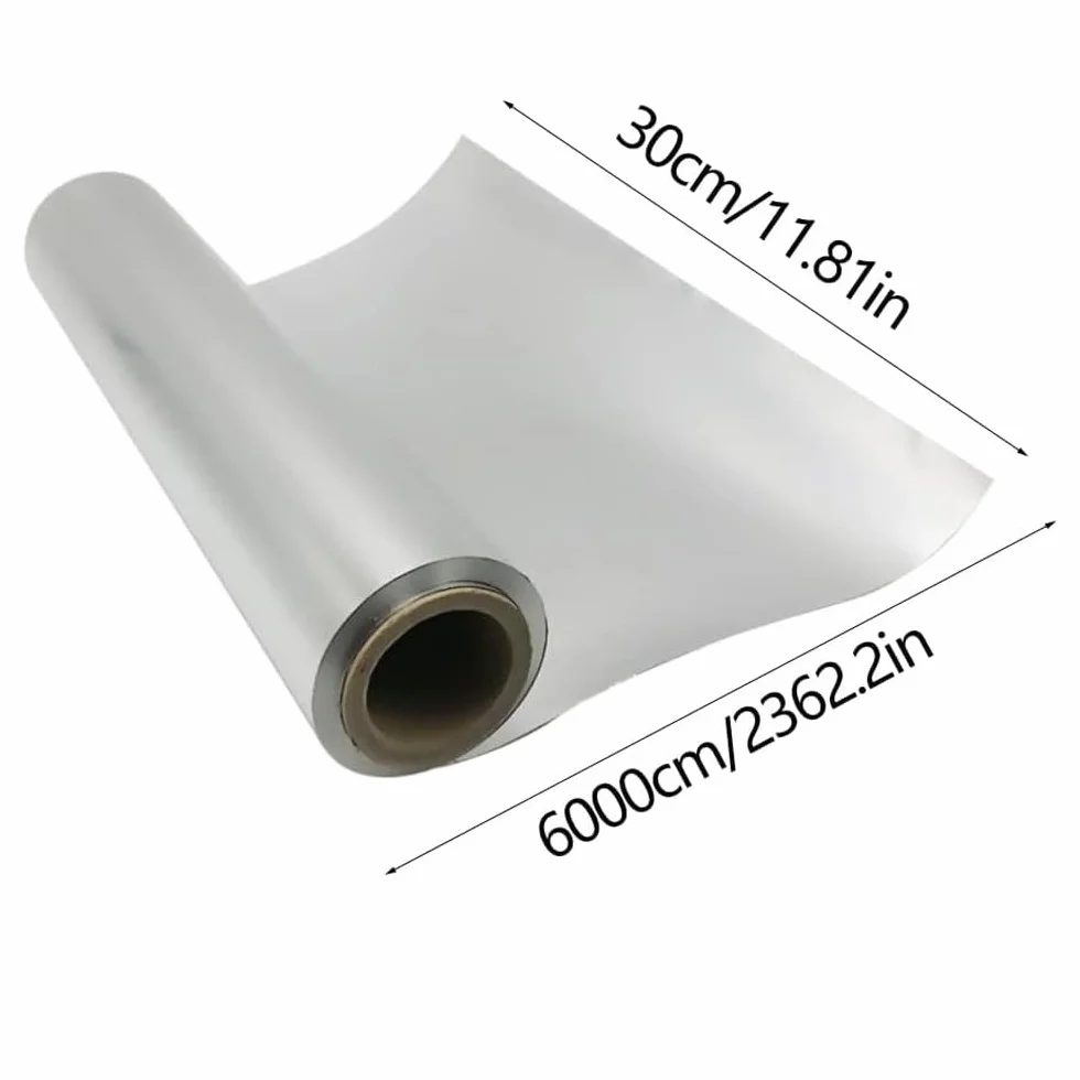 Folia aluminiowa do grilla, very wide catering roll, 60 m x 30 cm, for packaging, baking, cooking, barbecuing at home