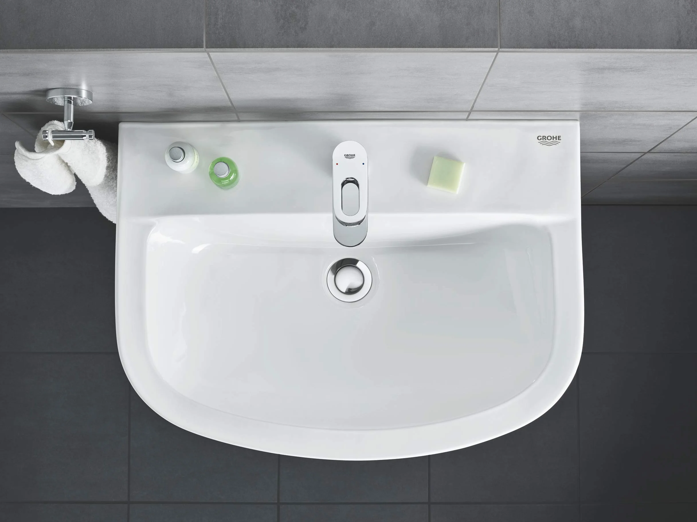 Grohe Bateria Umywalkowa, Srebrny, S