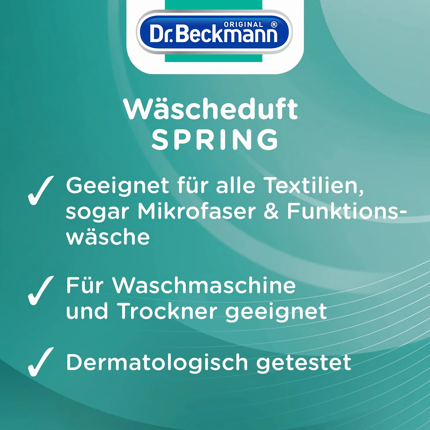 Dr. Beckmann Zapach do prania Spring | zapewnia świeży i długotrwały zapach | bez płynu do płukania i nadaje się do wszystkich tekstyliów | 3 x 250 ml