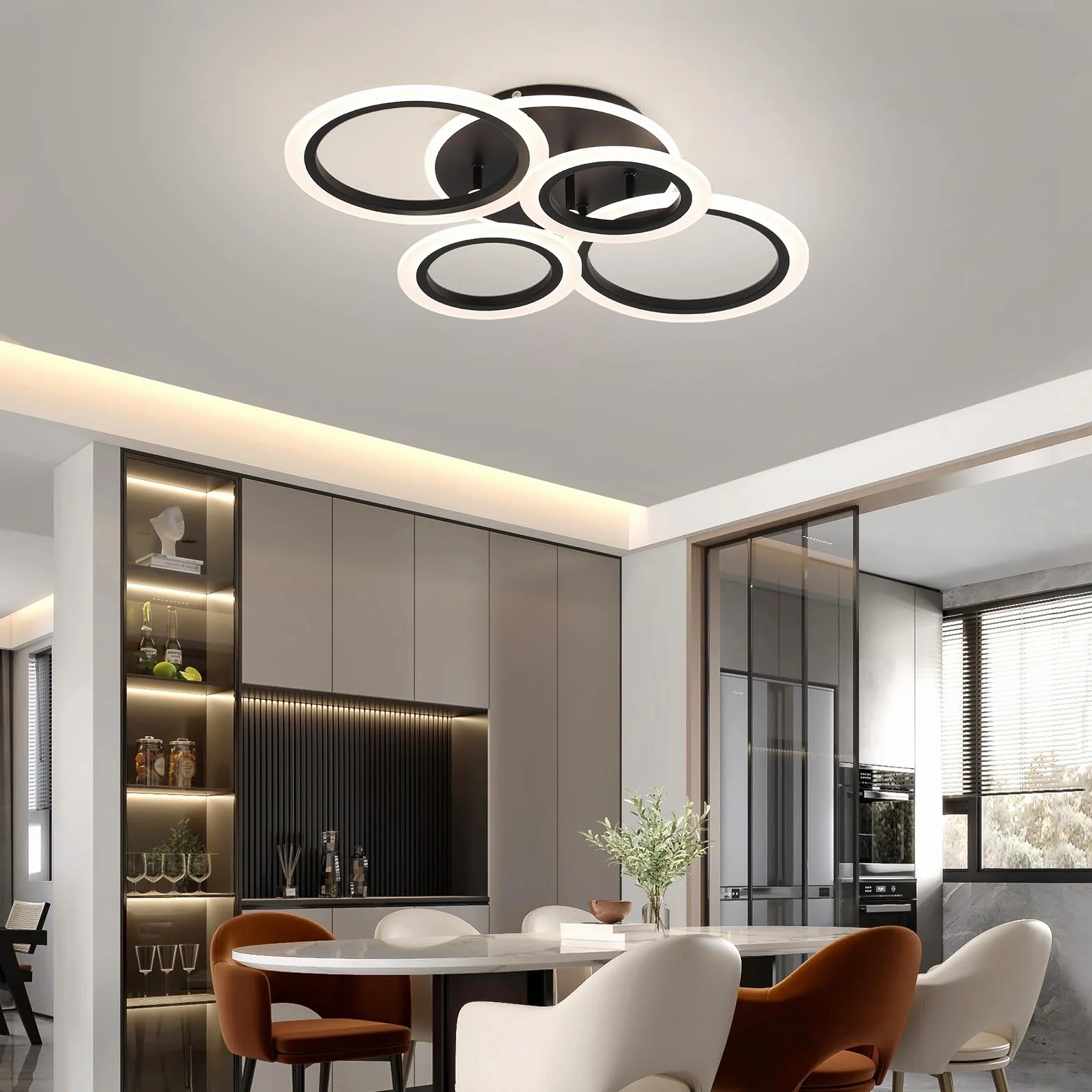 Oświetlenie sufitowe przyciemniane, wpuszczane lampy sufitowe LED, żyrandole sufitowe z pilotem, lampy sufitowe do sypialni, salonu, kuchni, korytarza, indywidualne sterowanie RGB, dekoracja domu