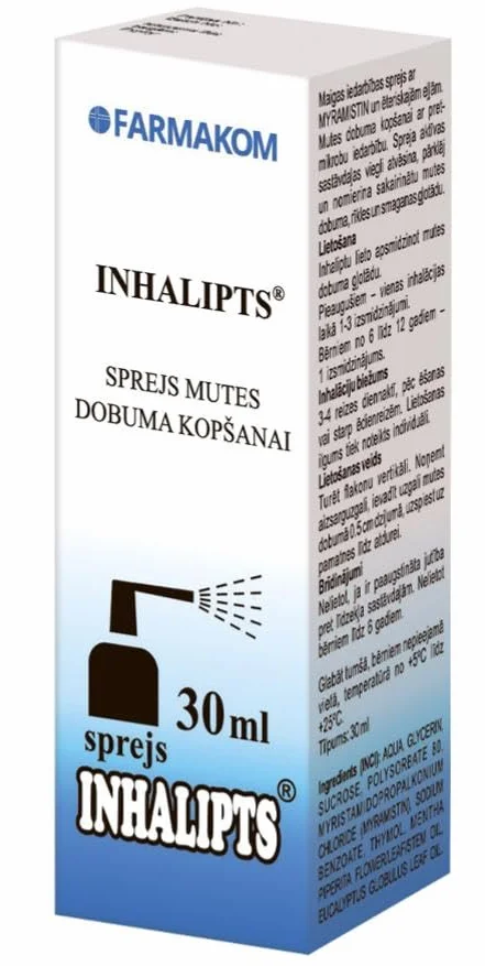 Inhalipt spray do pielęgnacji jamy ustnej z Miramistin, 30 ml