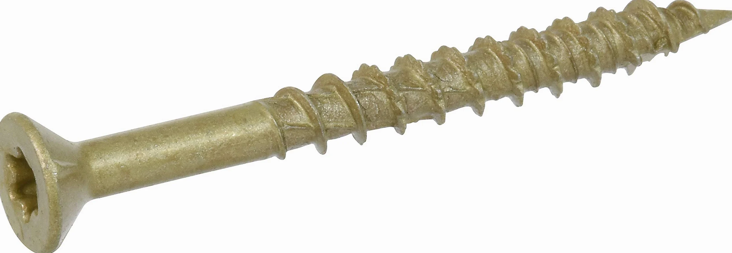 Power Pro One Screws, Flat Head, Bronze Epoxy Coated, #10 x 2-In., 95-Pk. -116843