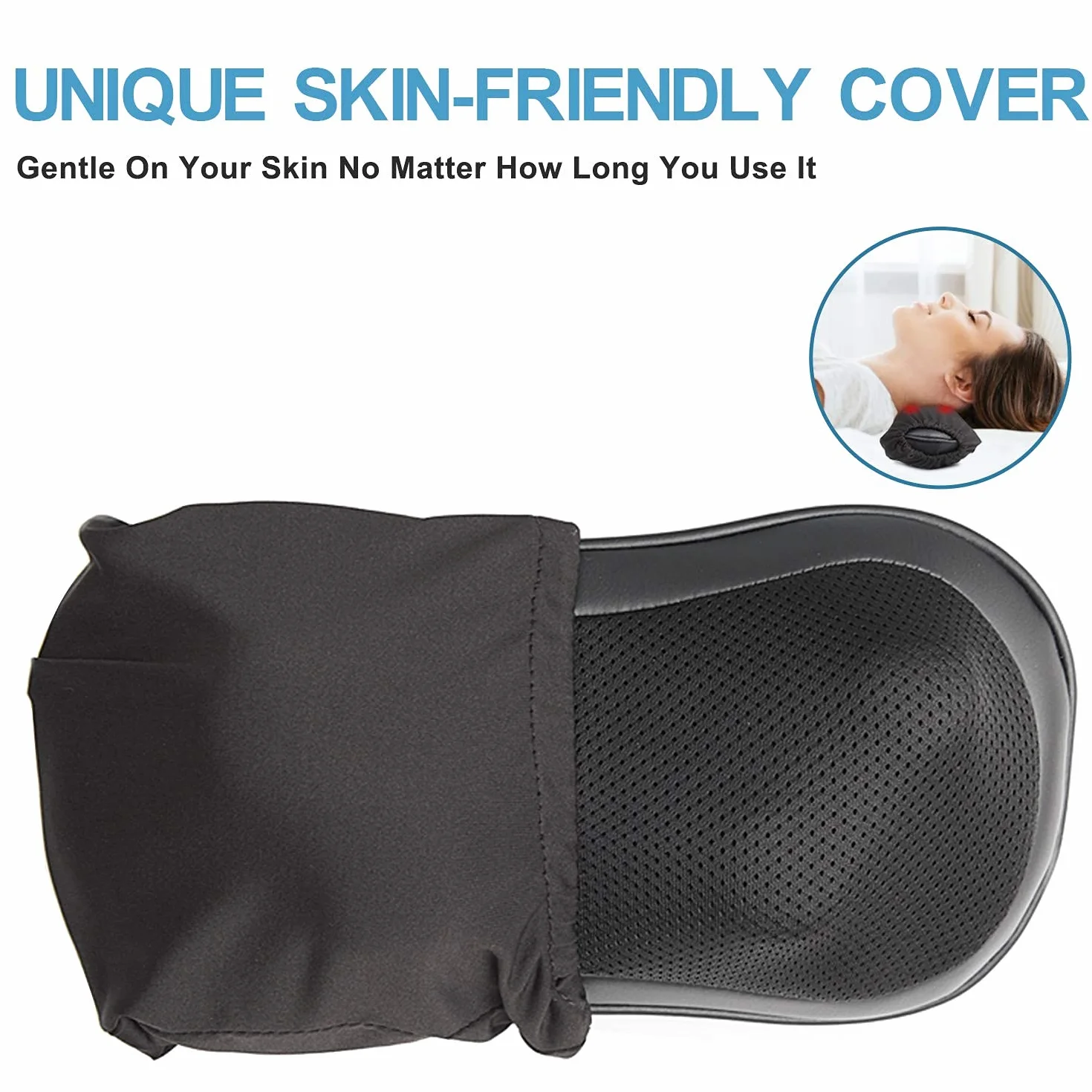 RENPHO Back Massager with Heat, Shiatsu Neck Massage Pillow, 3 Speeds Electric Shoulder Massager