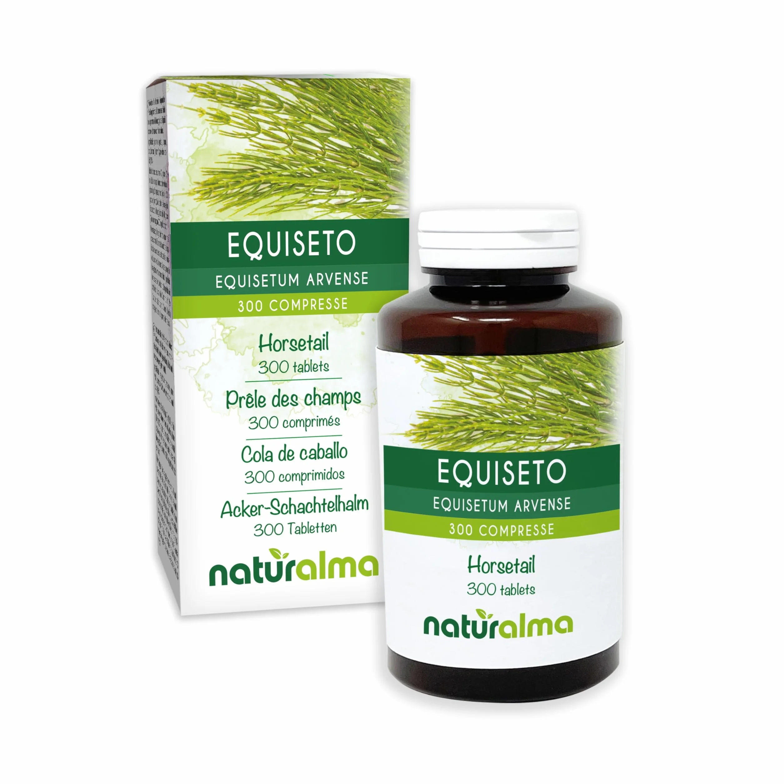 Skrzyp polny Equisetum arvense ziele Naturalma 300 tabletek suplement diety naturalny wegański