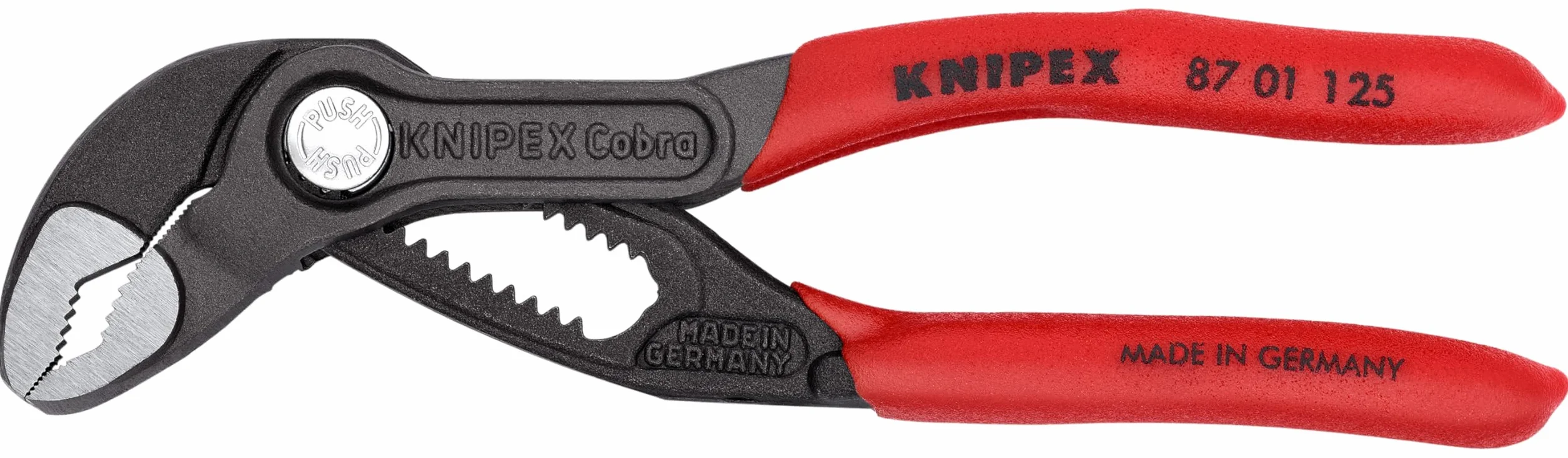 KNIPEX Narzędzia - szczypce do pomp wodnych Cobra (8701125), 13 cm, czerwone i srebrne
