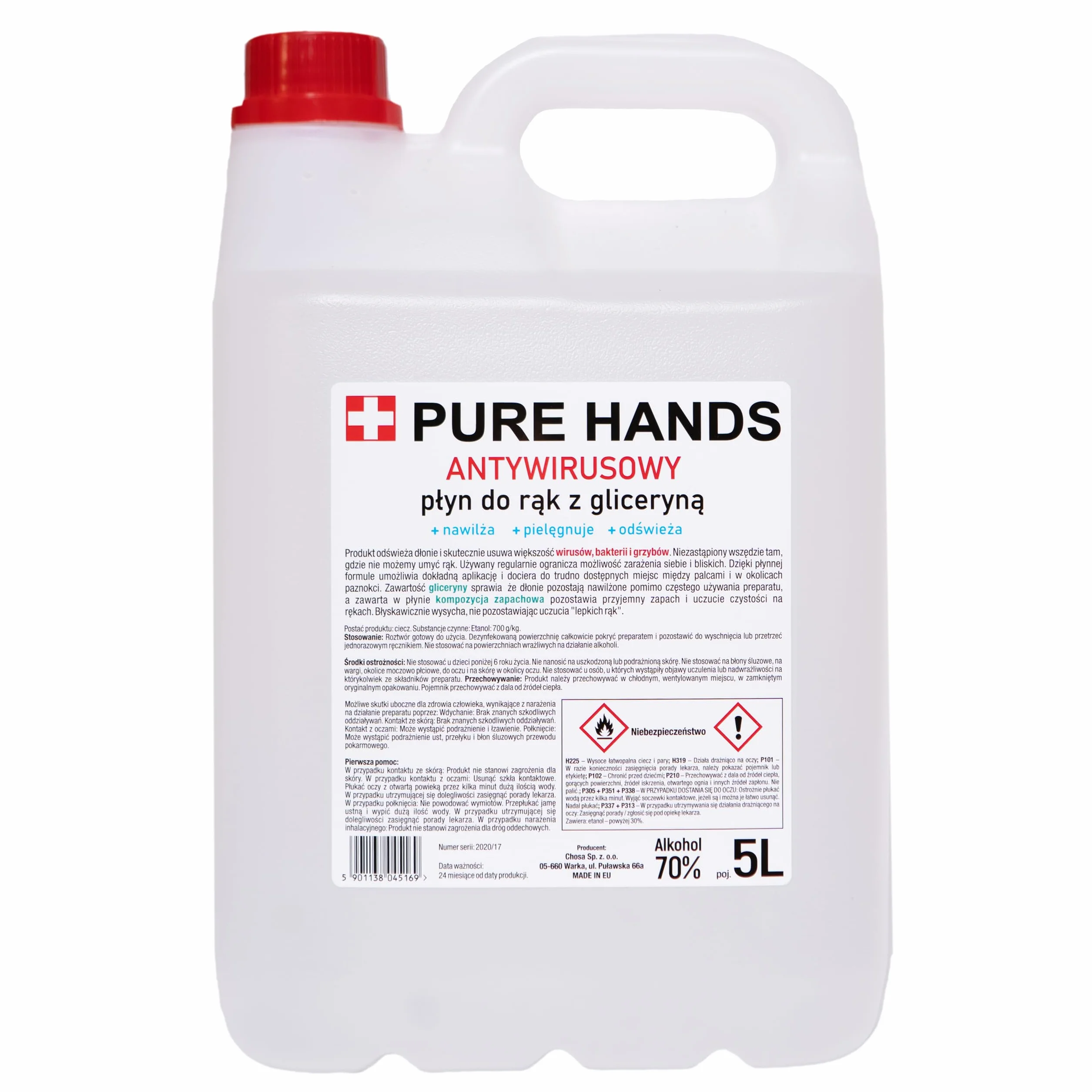Płyn Do Dezynfekcji Rąk I Skóry Pure Hands 70% 5L