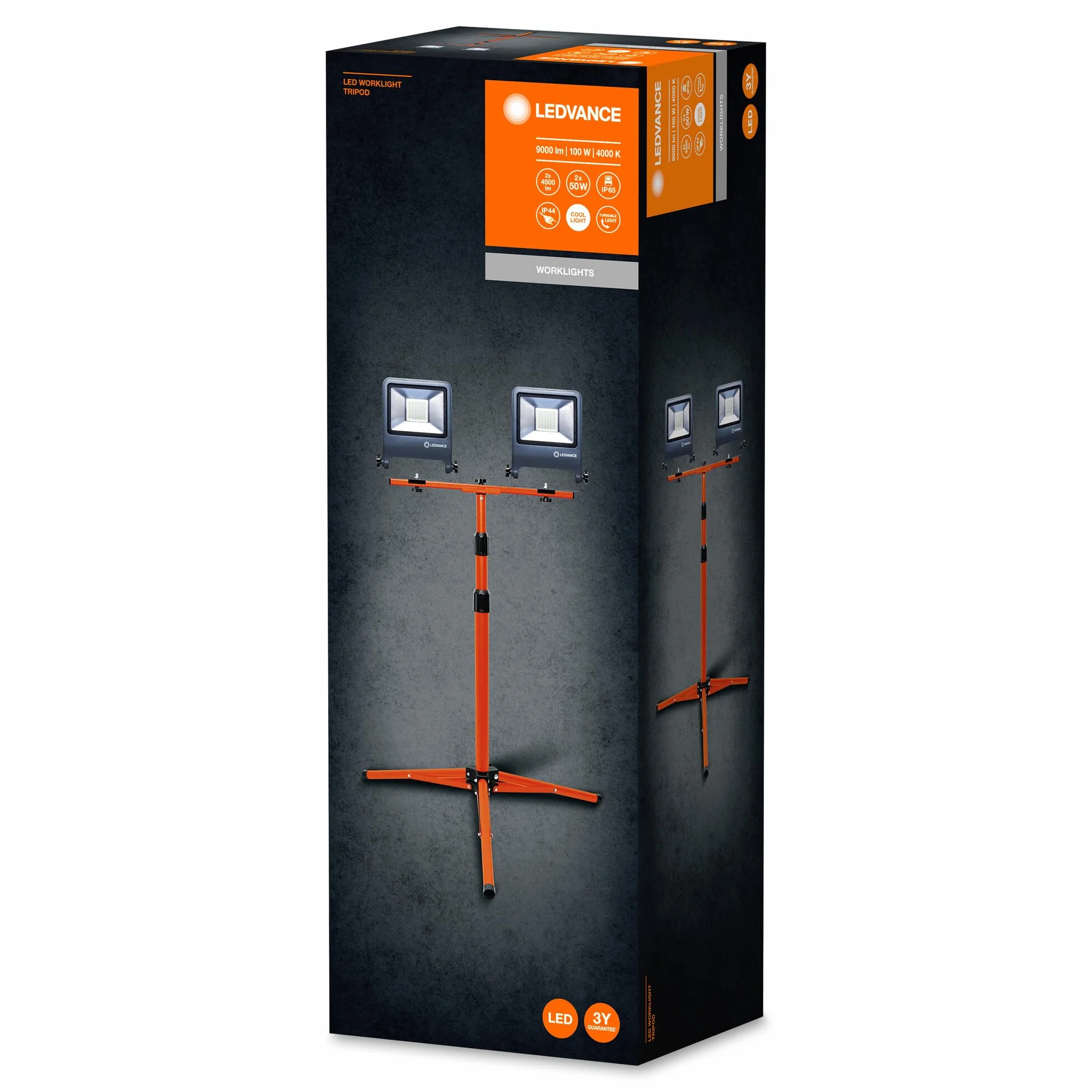 Ledvance Światło Robocze Led, Pomarańczowy/Szary, 2 x 50W