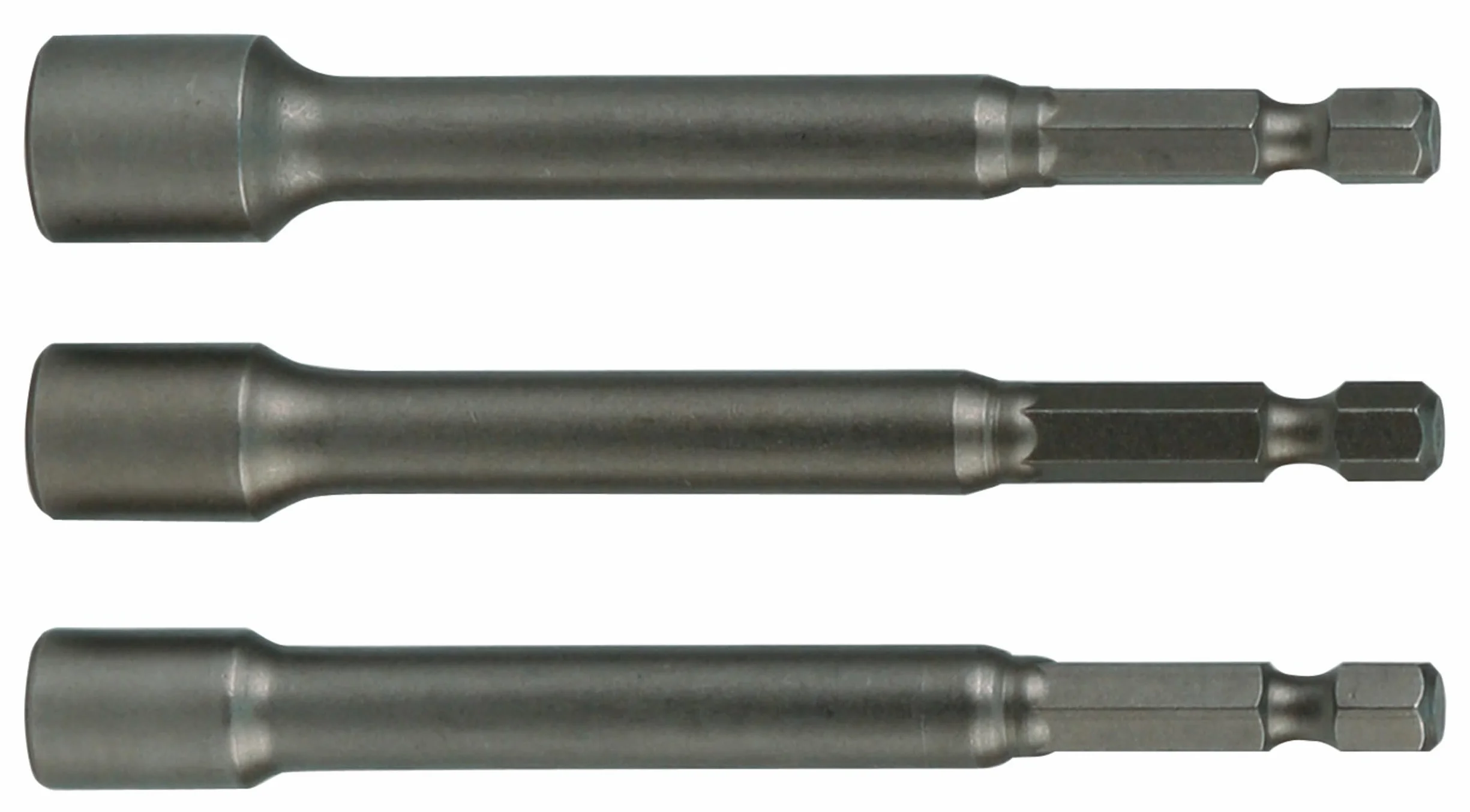 Wiha 70492 Zestaw magnetycznych nakrętek 3-częściowy, 5/16 i 3/8 x 15 cm OAL na napędzie sześciokątnym 1/4", Multi, jeden rozmiar