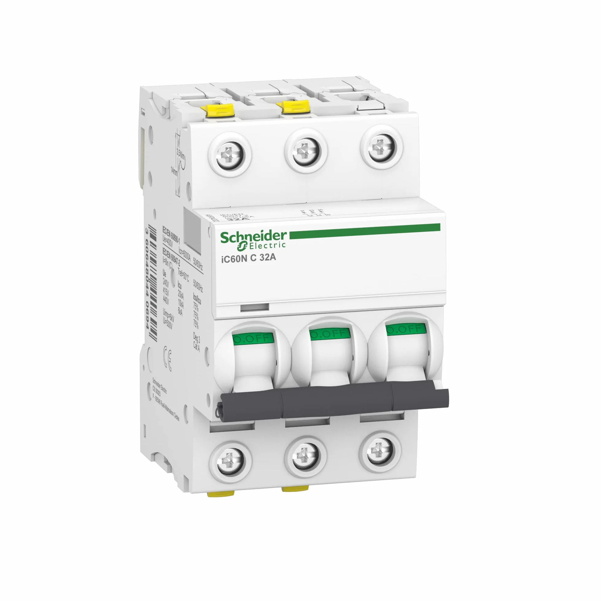 Schneider Electric Wyłącznik Nadprądowy Acti9 iC60N-C25-3 C 25A 3-Biegunowy