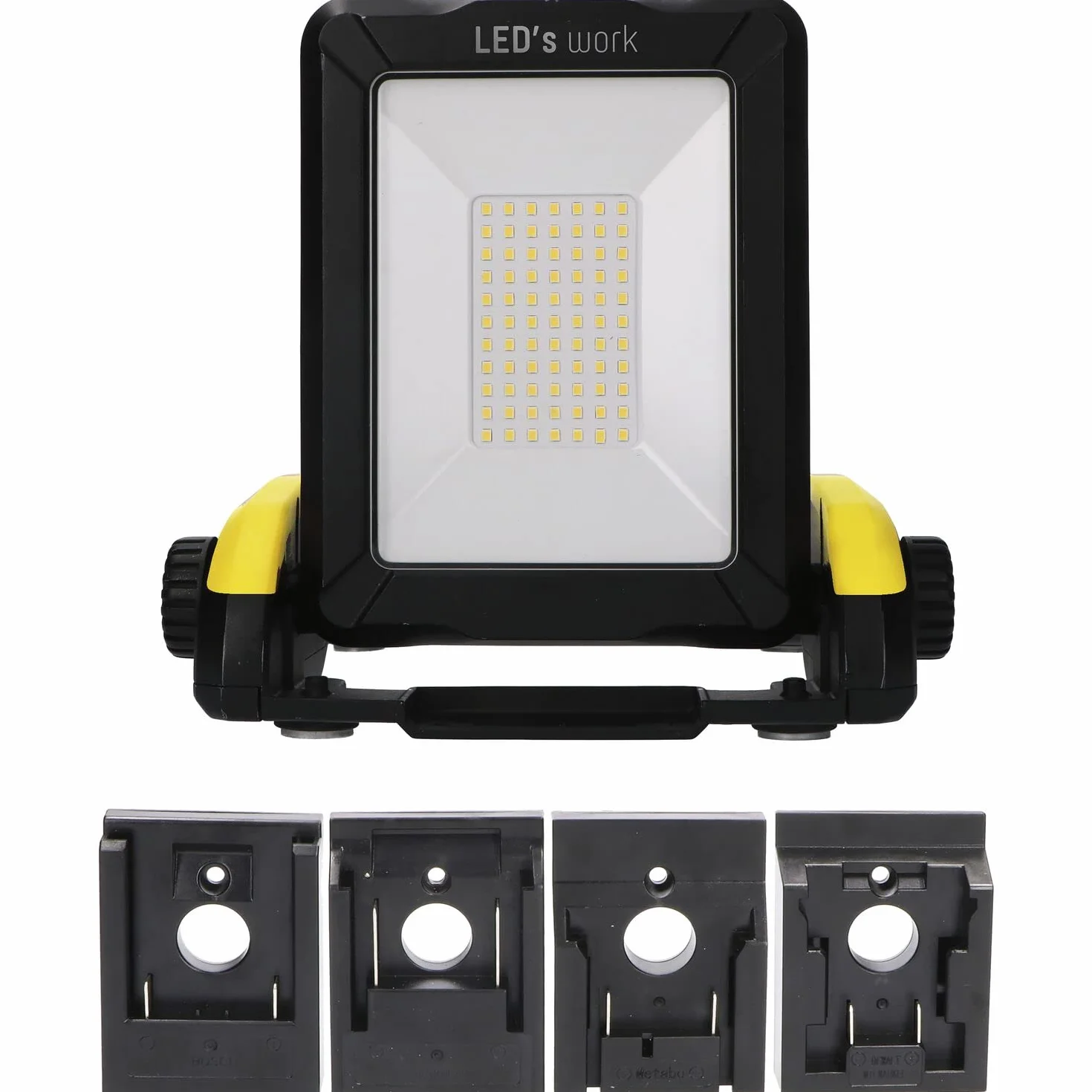 LED's work 0300819 reflektor budowlany LED do akumulatorów narzędziowych 18 V 20 W zimna biel IK08 IP54