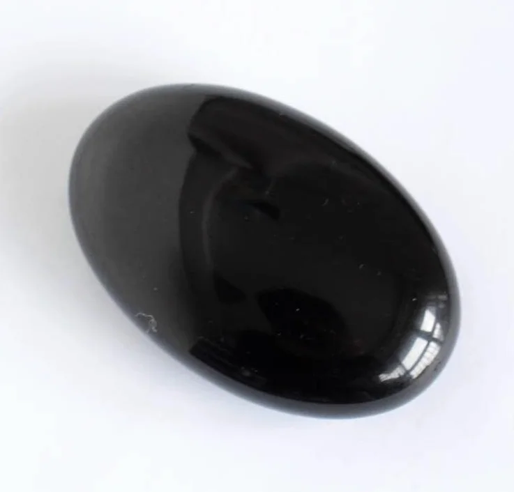 Obsidiana kamień ozdobny – 1 sztuka obsydiany kamień kryształowy naturalne kamienie szlachetne, kamień mydlany, gładki kryształ leczniczy, kamień do zmartwień
