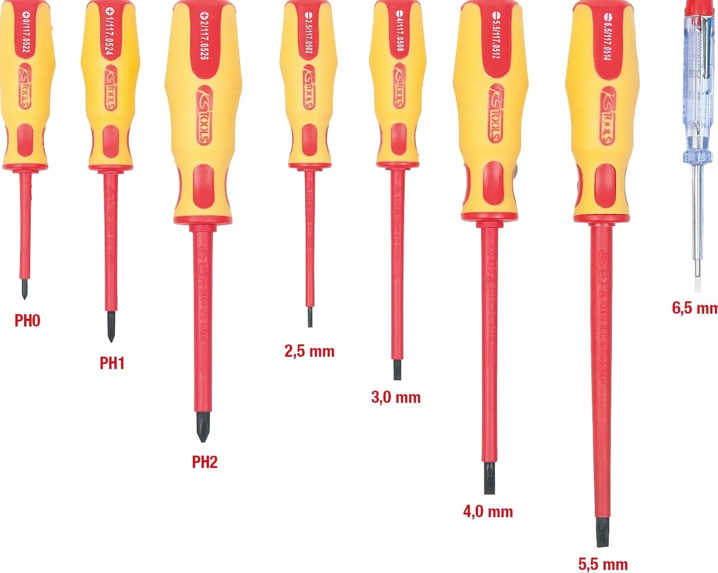 KS Tools 117.0550 ERGOTORQUE VDE Zestaw wkretaków 8-szt, PH+szczelina