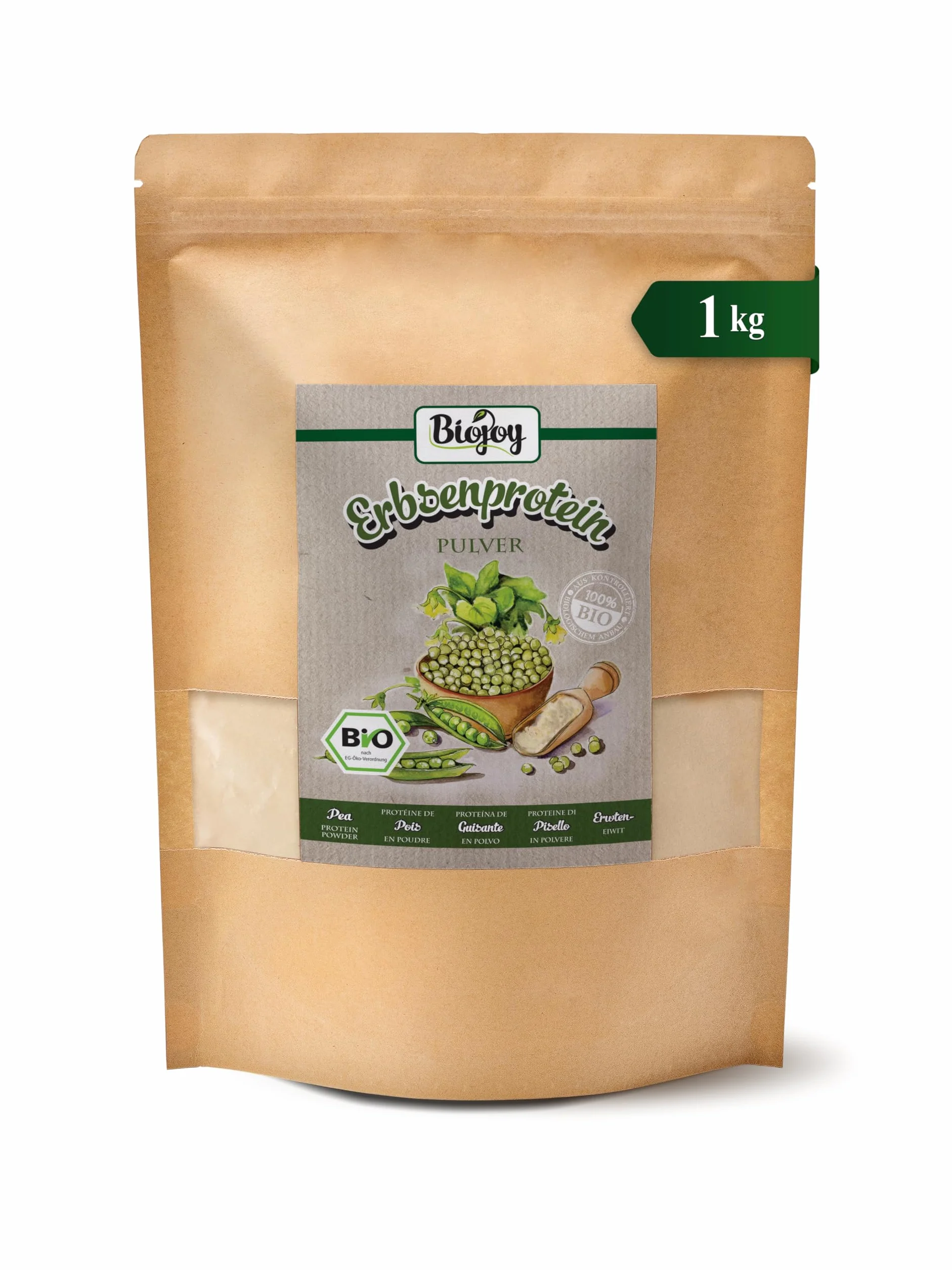 Biojoy BIO-białko groszku izolat, proszek białkowy (1 kg)