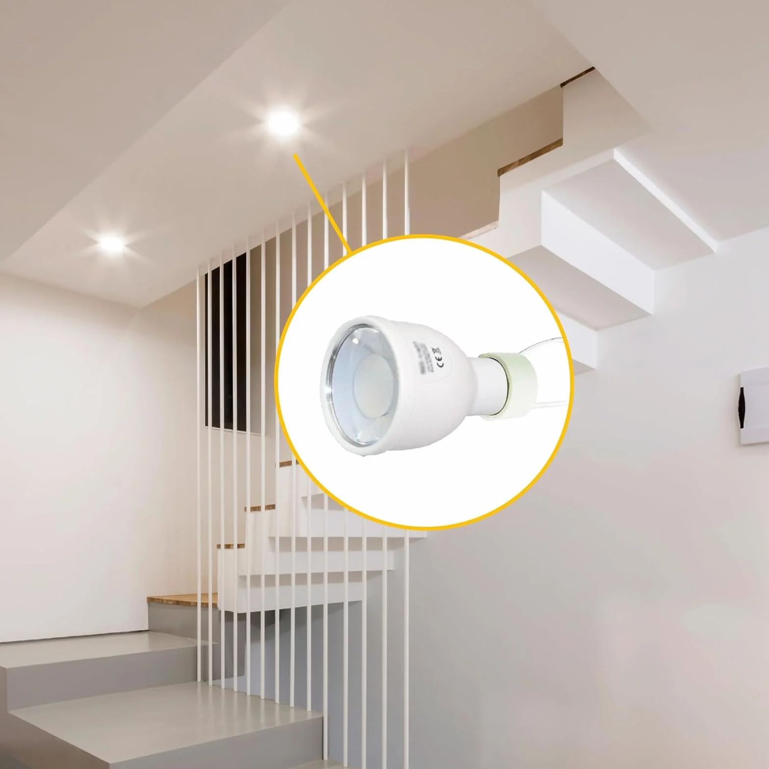 Powice Oprawka GU10, 15 cm oprawka lampy z ceramiki, 12 oprawek GU10, oprawka GU10 z kablem, VDE i CSA, ceramiczna podstawa GU10 do LED, żarówek, halogenów i lamp