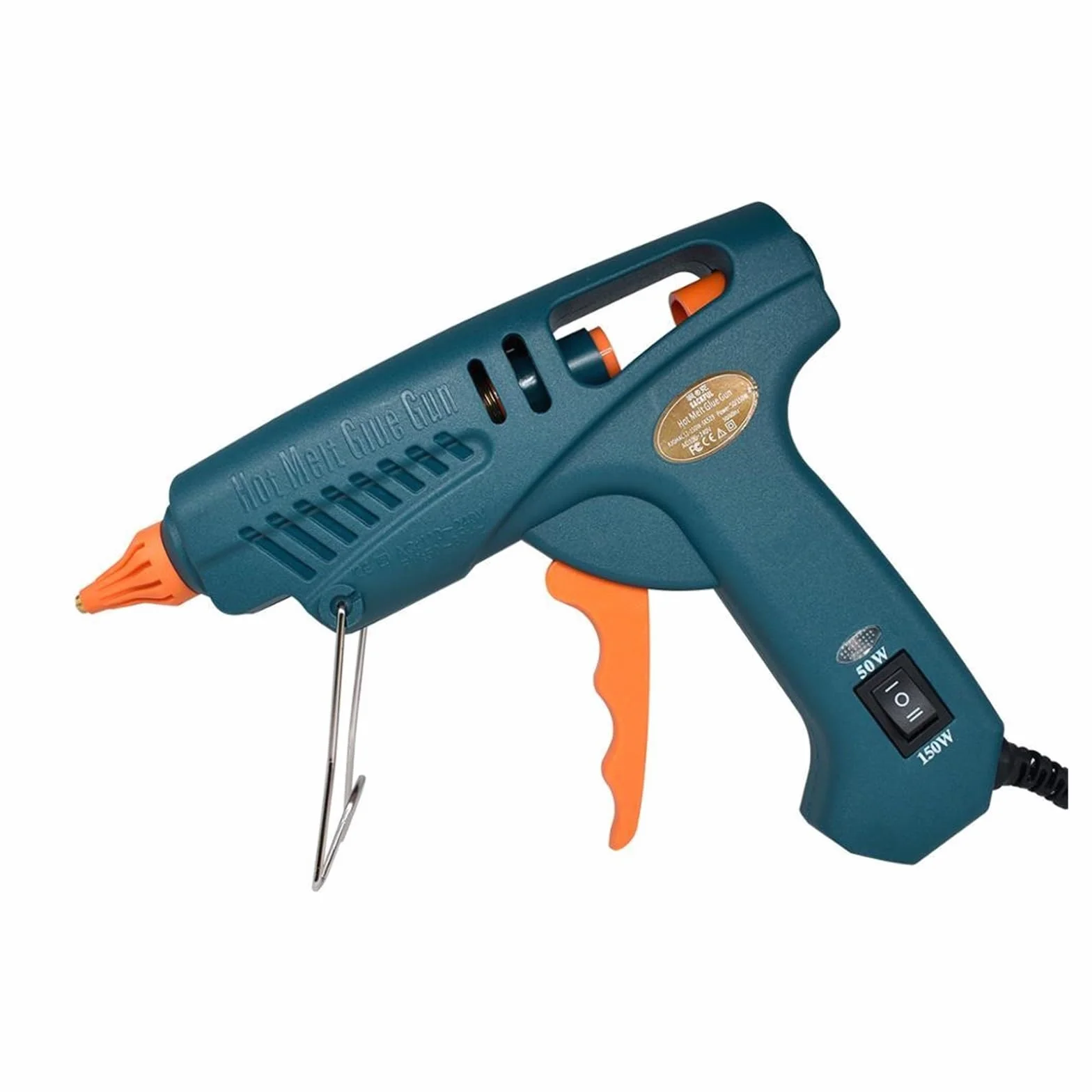 Pistolet do Kleju, Pistolet do klejenia na gorąco 15 w 1 zestaw narzędzi pistolet silikonowy 50 W/OFF/150 W przełącznik do naprawy rzemiosła DIY użyj 11mm klej w sztyfcie dysza z czystej miedzi(SET-8)