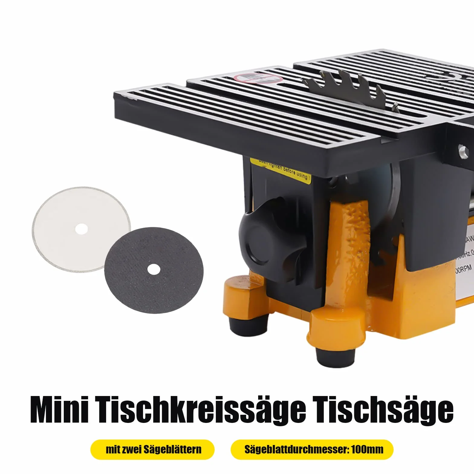 Mini stołowa pilarka tarczowa 90 W, 4500 obr./min, precyzyjna stołowa piła tarczowa, głębokość cięcia 1,6 cm, z 3 brzeszczotami