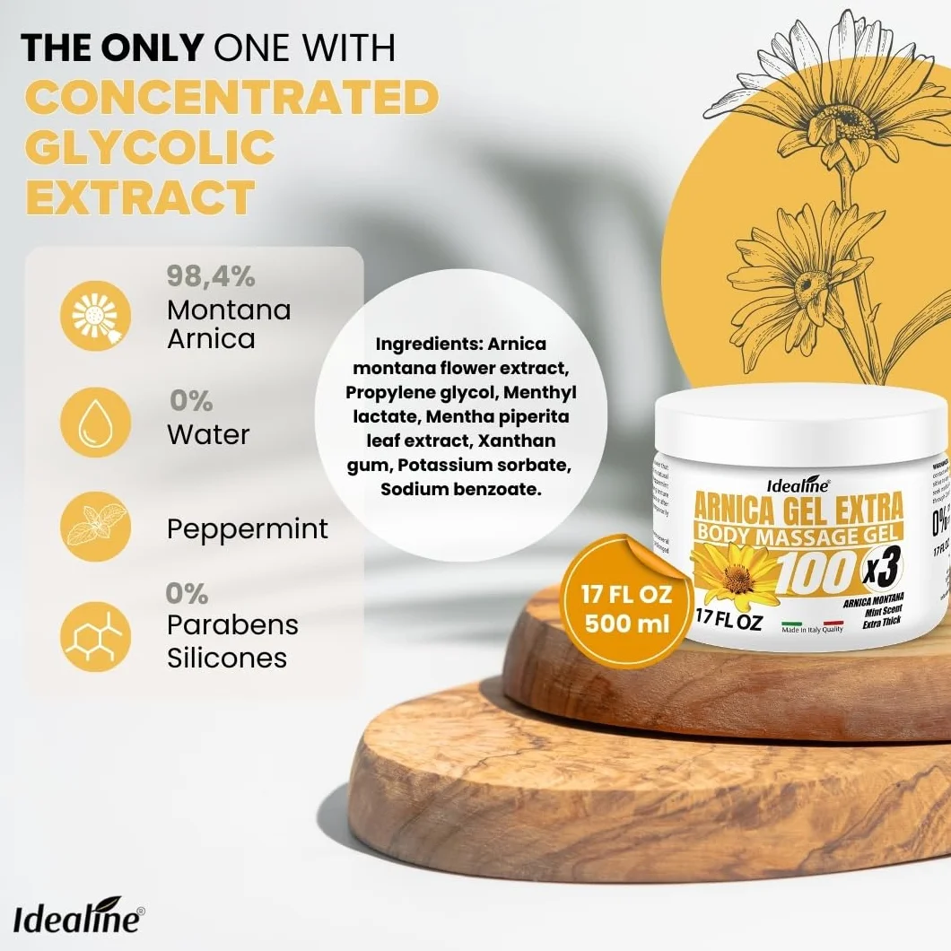 Arnica żel bardzo mocny 500 ml dla koni 100% czysty ekstrakt glikolowy z mięty pieprzowej
