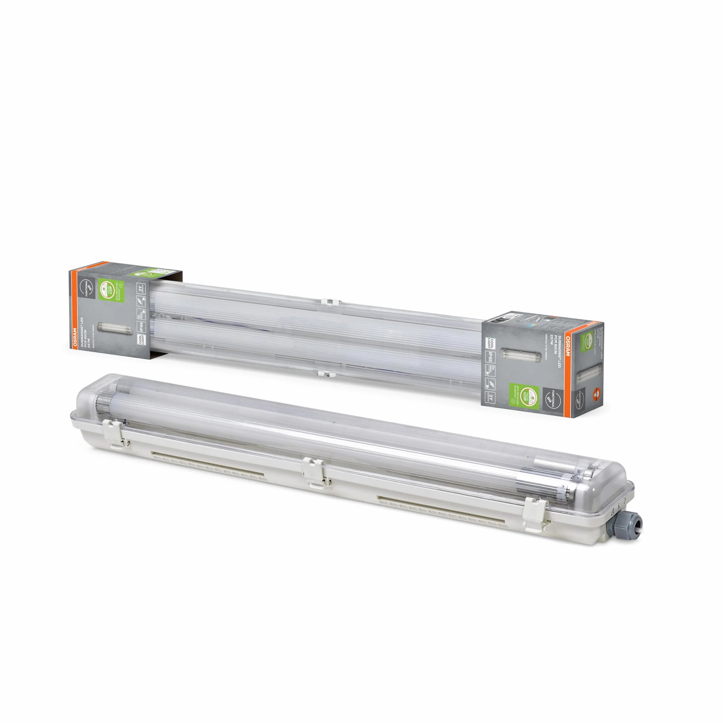 OSRAM SUBMARINE NATURE LOOP lampa LED odporna na wilgoć 14W 1600lm chłodna biel pyłoszczelna 40000h czujnik światła czujnik ruchu
