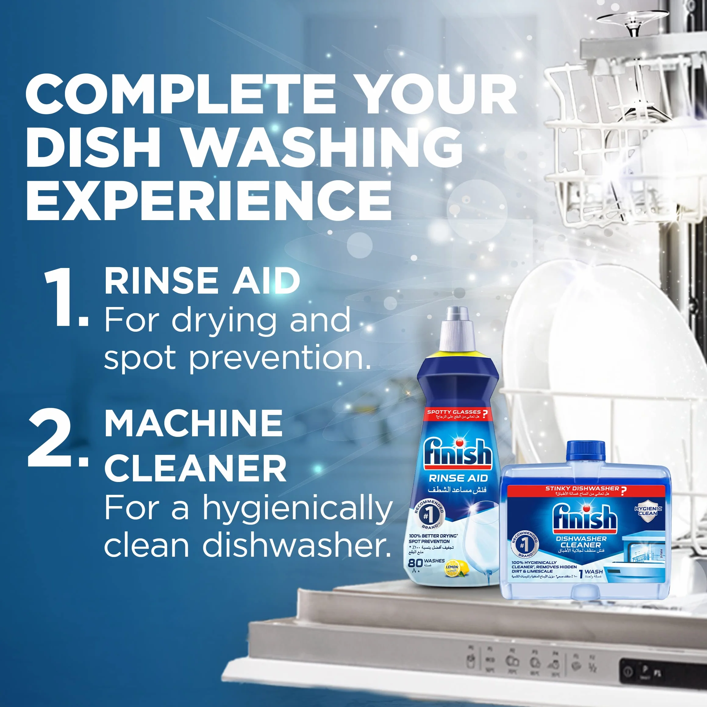 Czyszczenie i papier artykuły jednorazowe PLC finishdishwashercleaner250 ml Finish zmywarki środek do mycia 250 ml x 2