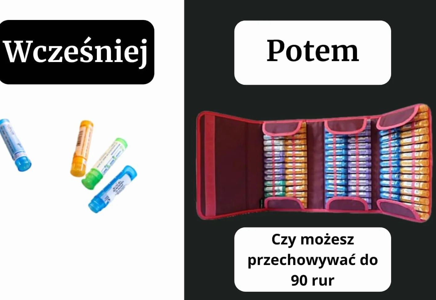 HOMEO-Case | Etui Homeopatyczne z 90 Przestrzeniami na Fiolki Boiron o Pojemności 4 Grama | Nie Zawiera Fiolków | śliwkowy